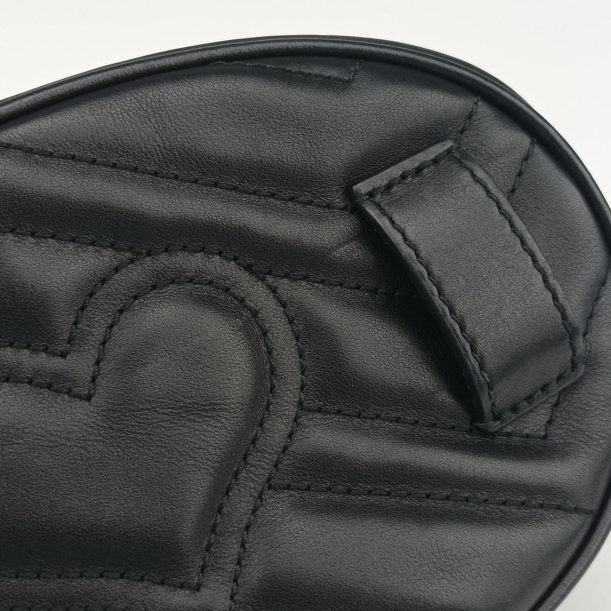 Secondhand Gucci GG Marmont Black Leather 476434 bum bag/waist bag | stylenewstar