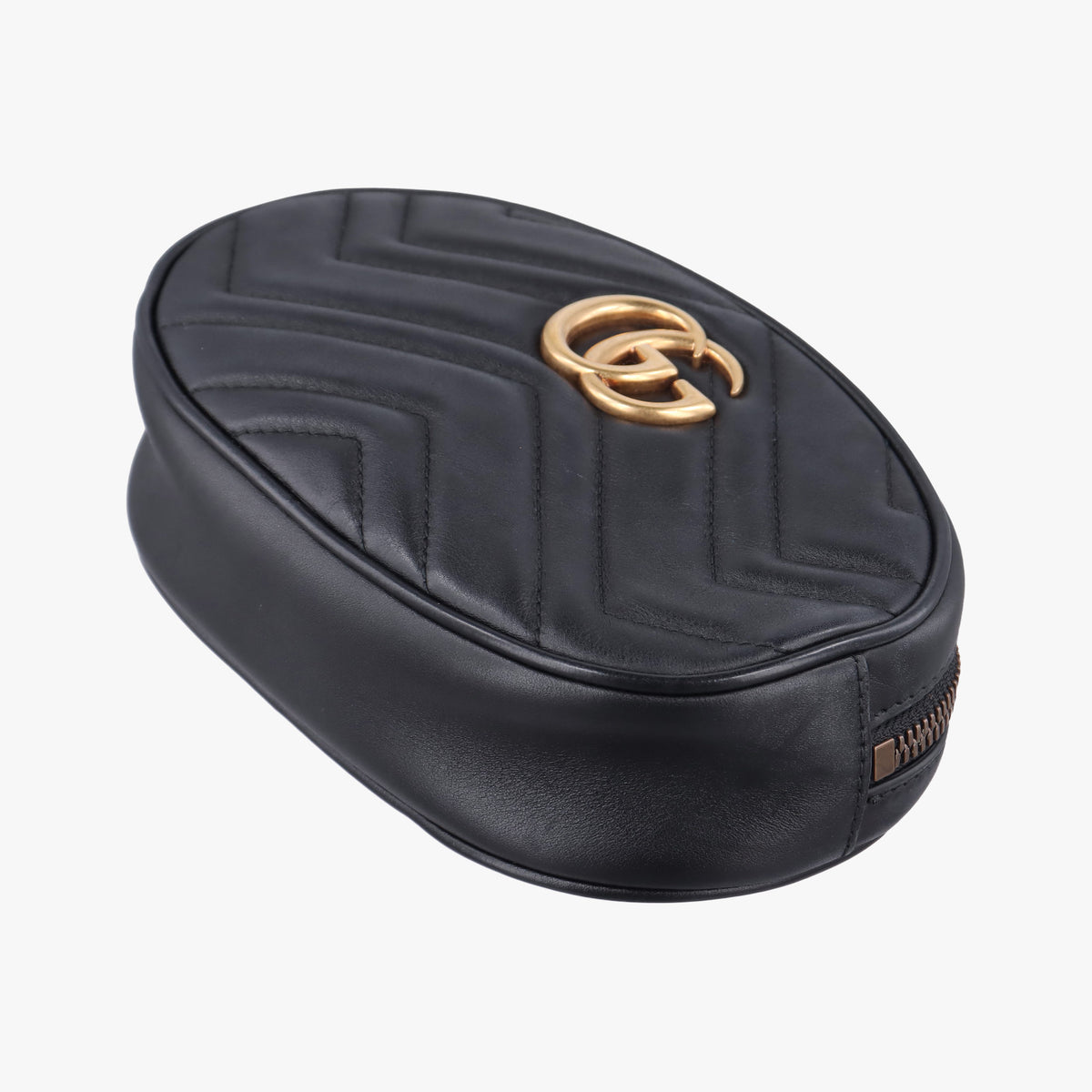 Secondhand Gucci GG Marmont Black Leather 476434 bum bag/waist bag | stylenewstar