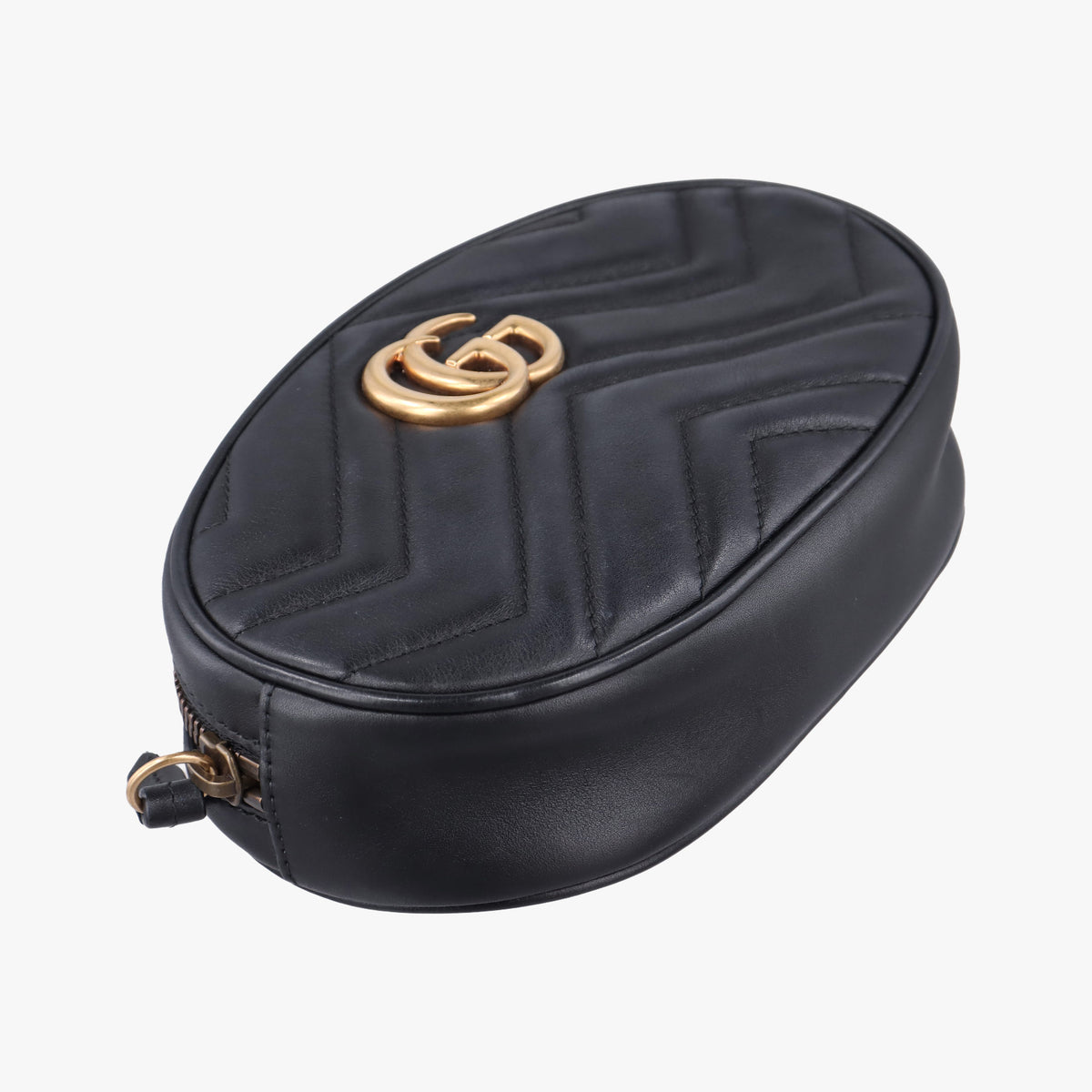 Secondhand Gucci GG Marmont Black Leather 476434 bum bag/waist bag | stylenewstar