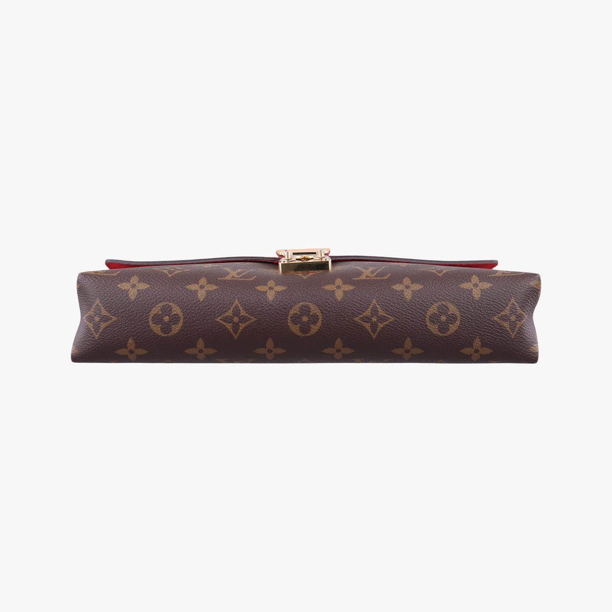 Pre-owned Louis Vuitton PALLAS Chain Brown×CERISE Monogram Canvas×calf leather M41201 shoulderbag | stylenewstar
