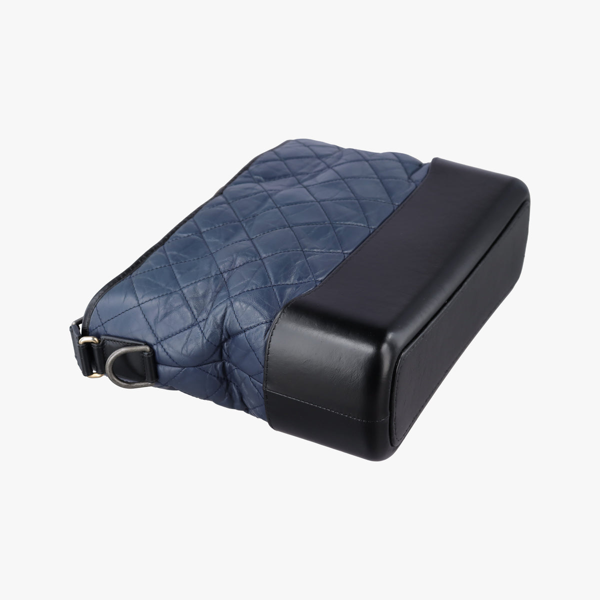 Pre-owned Chanel GABRIELLE Black×navy Leather A93824 shoulderbag | stylenewstar