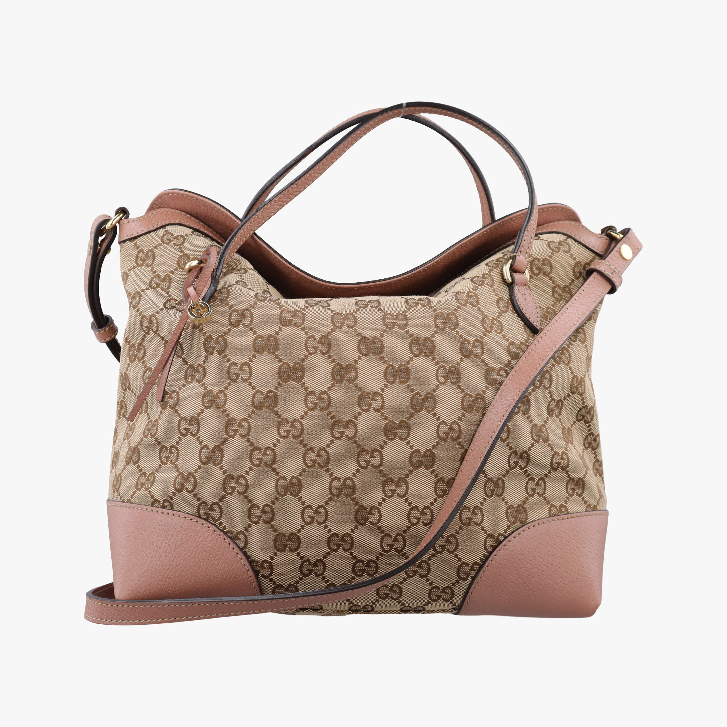 Vintage Gucci Guccissima Bree khaki×pink Canvas×Leather 353120 handbag | stylenewstar