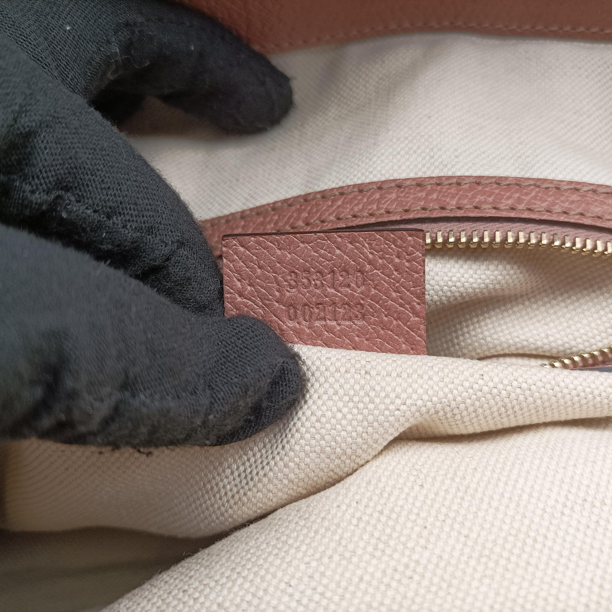 Vintage Gucci Guccissima Bree khaki×pink Canvas×Leather 353120 handbag | stylenewstar