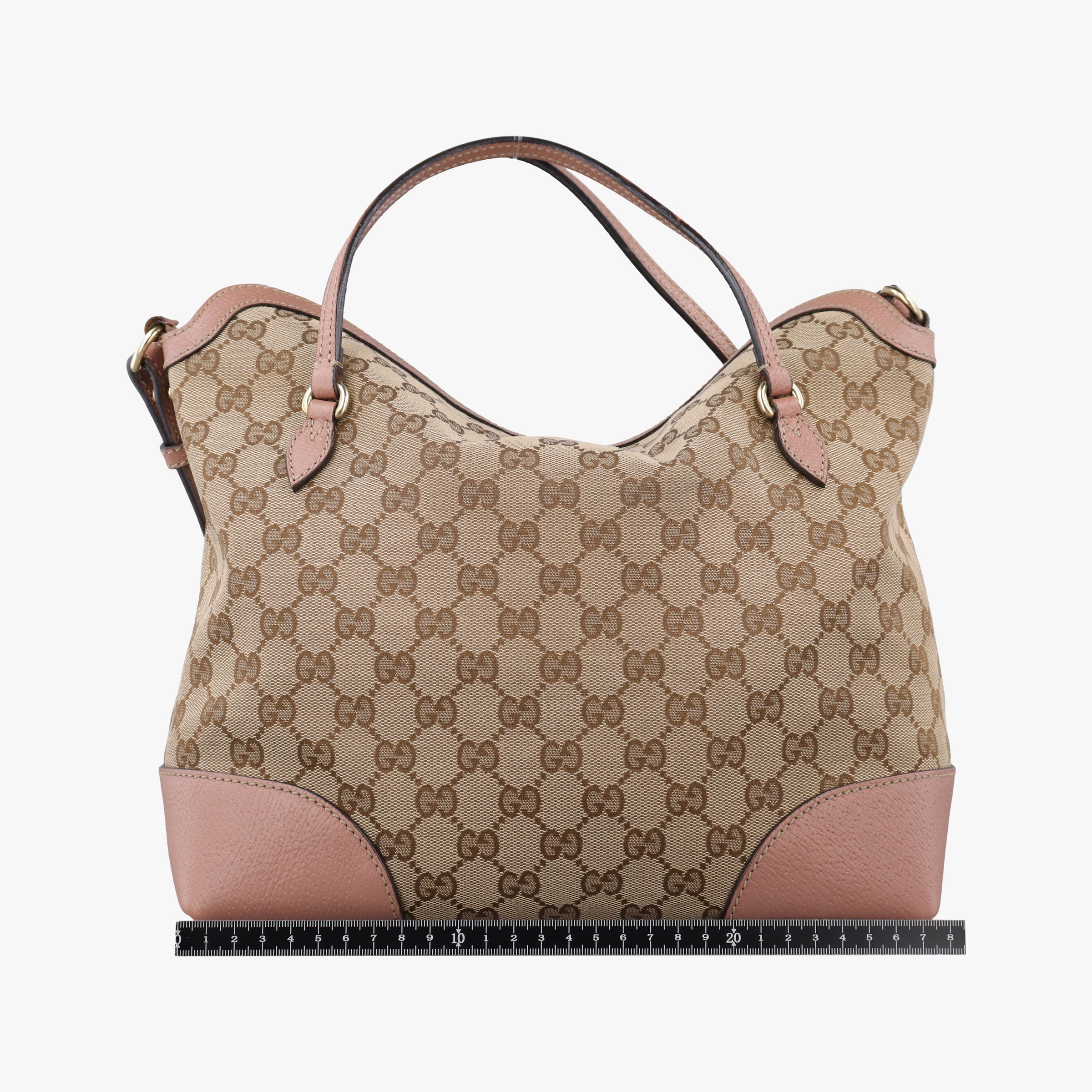 Vintage Gucci Guccissima Bree khaki×pink Canvas×Leather 353120 handbag | stylenewstar