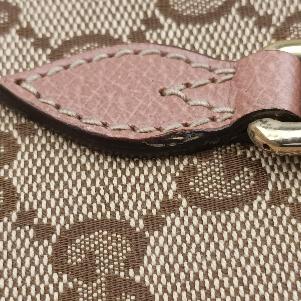 Vintage Gucci Guccissima Bree khaki×pink Canvas×Leather 353120 handbag | stylenewstar