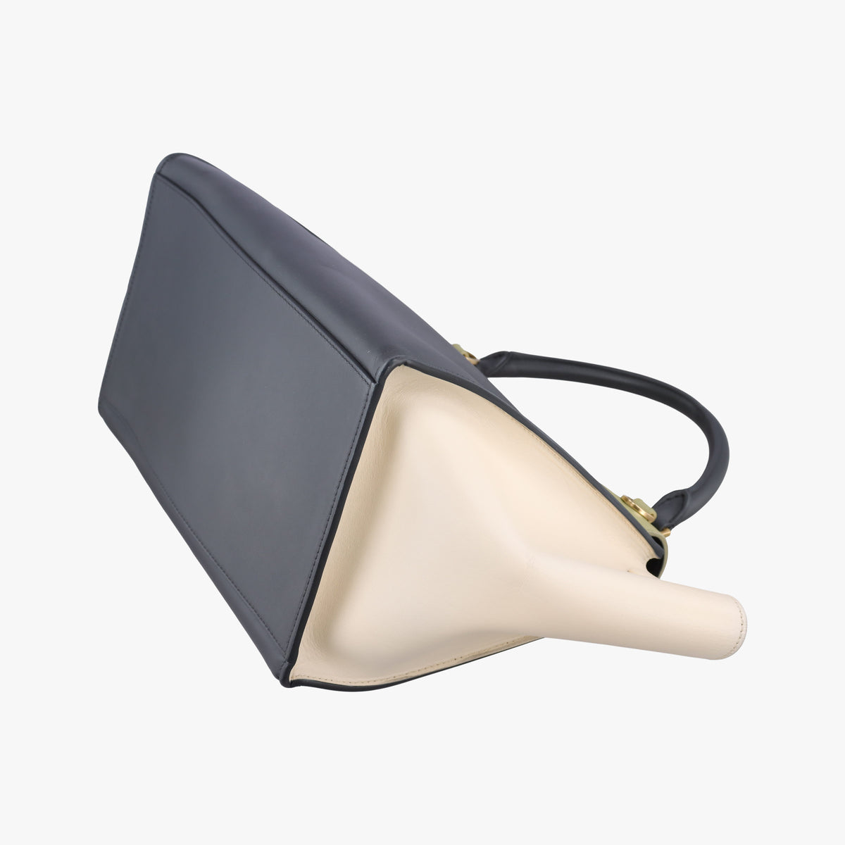 Pre-owned Celine Trapeze Green×Black×White leather  shoulderbag | stylenewstar