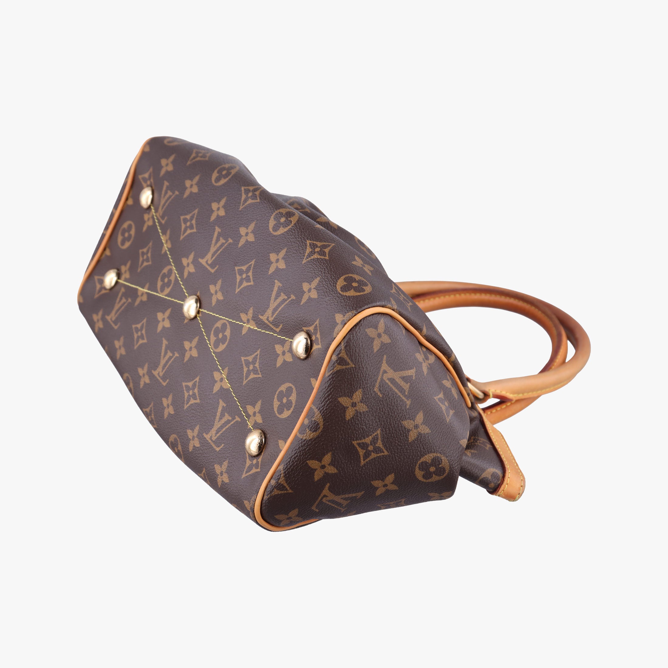 Pre-owned Louis Vuitton TIVOLI PM brown Monogram Canvas M40143 handbag | stylenewstar