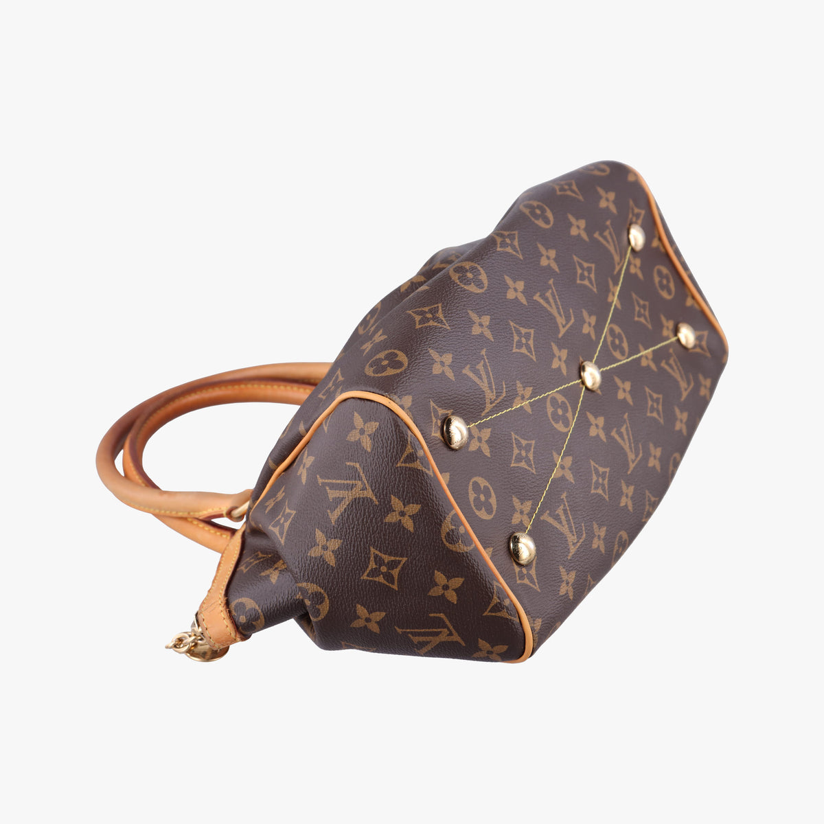 Pre-owned Louis Vuitton TIVOLI PM brown Monogram Canvas M40143 handbag | stylenewstar