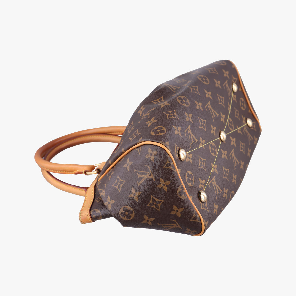 Pre-owned Louis Vuitton TIVOLI PM brown Monogram Canvas M40143 handbag | stylenewstar