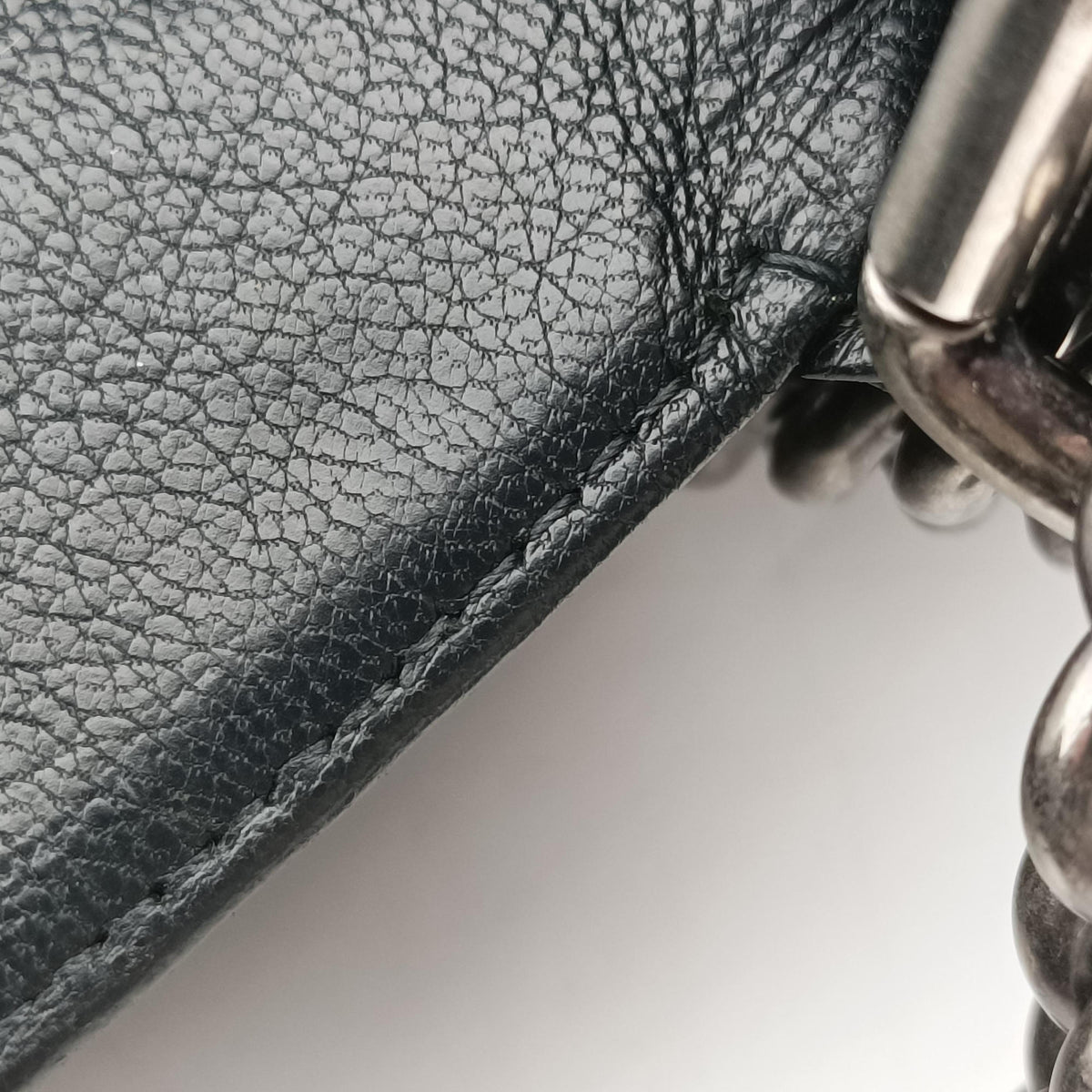 Vintage Chanel BOY CHANEL Black × Green Leather A92005 shoulderbag | stylenewstar