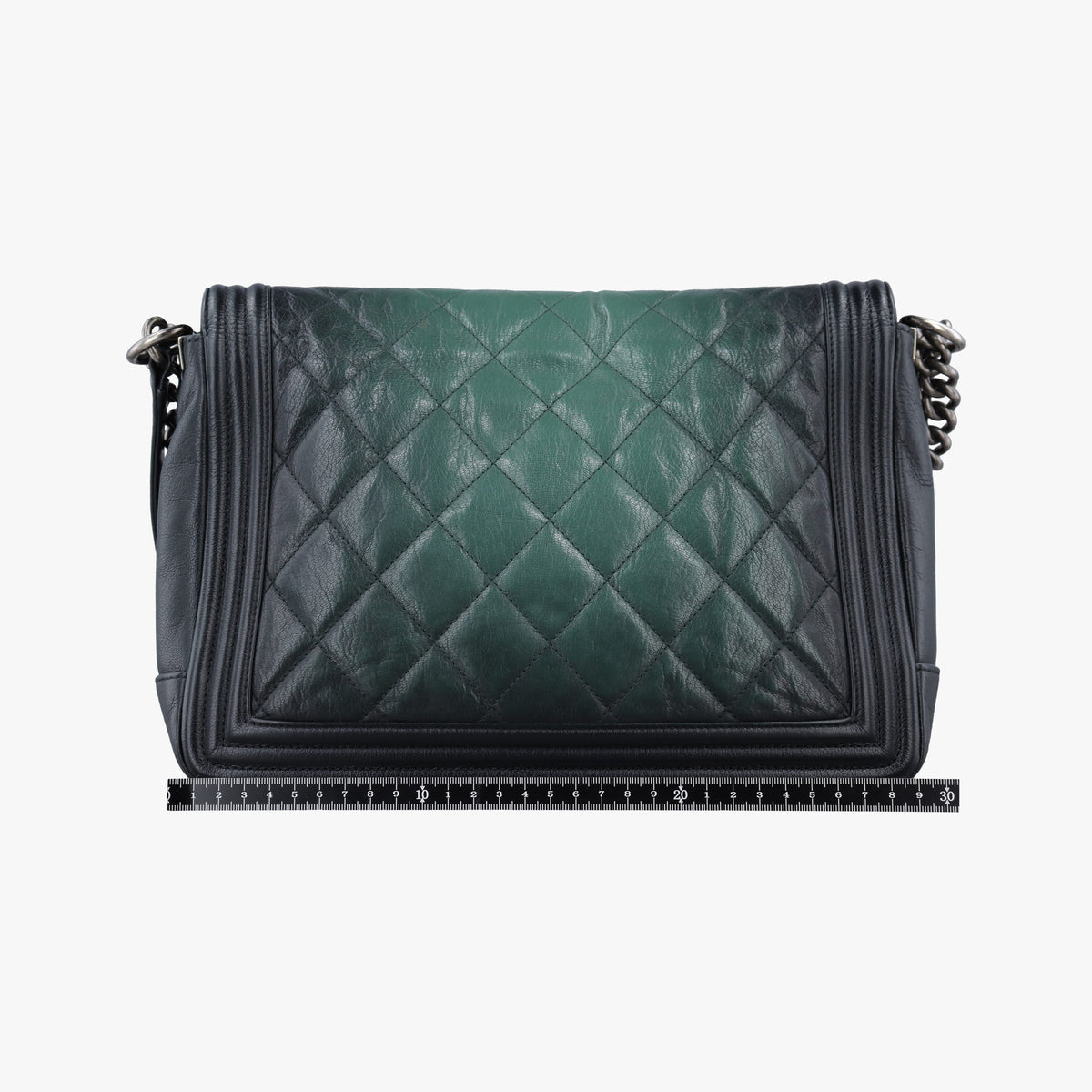 Vintage Chanel BOY CHANEL Black × Green Leather A92005 shoulderbag | stylenewstar