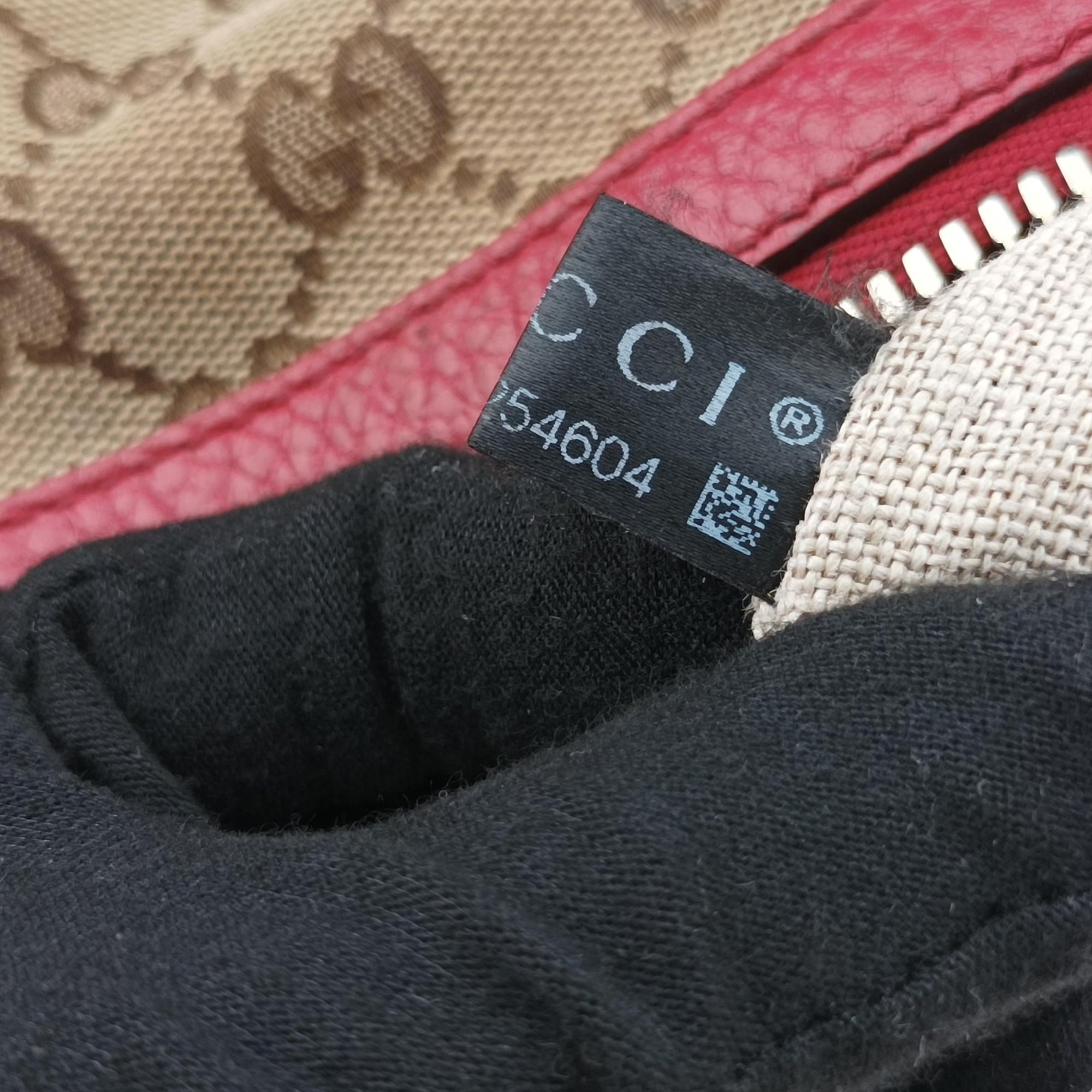 Vintage Gucci Guccissima Bree beige×red Canvas×Leather 449243 handbag | stylenewstar