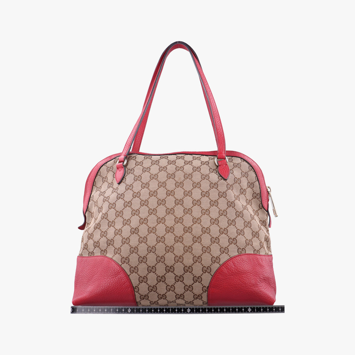Vintage Gucci Guccissima Bree beige×red Canvas×Leather 449243 handbag | stylenewstar