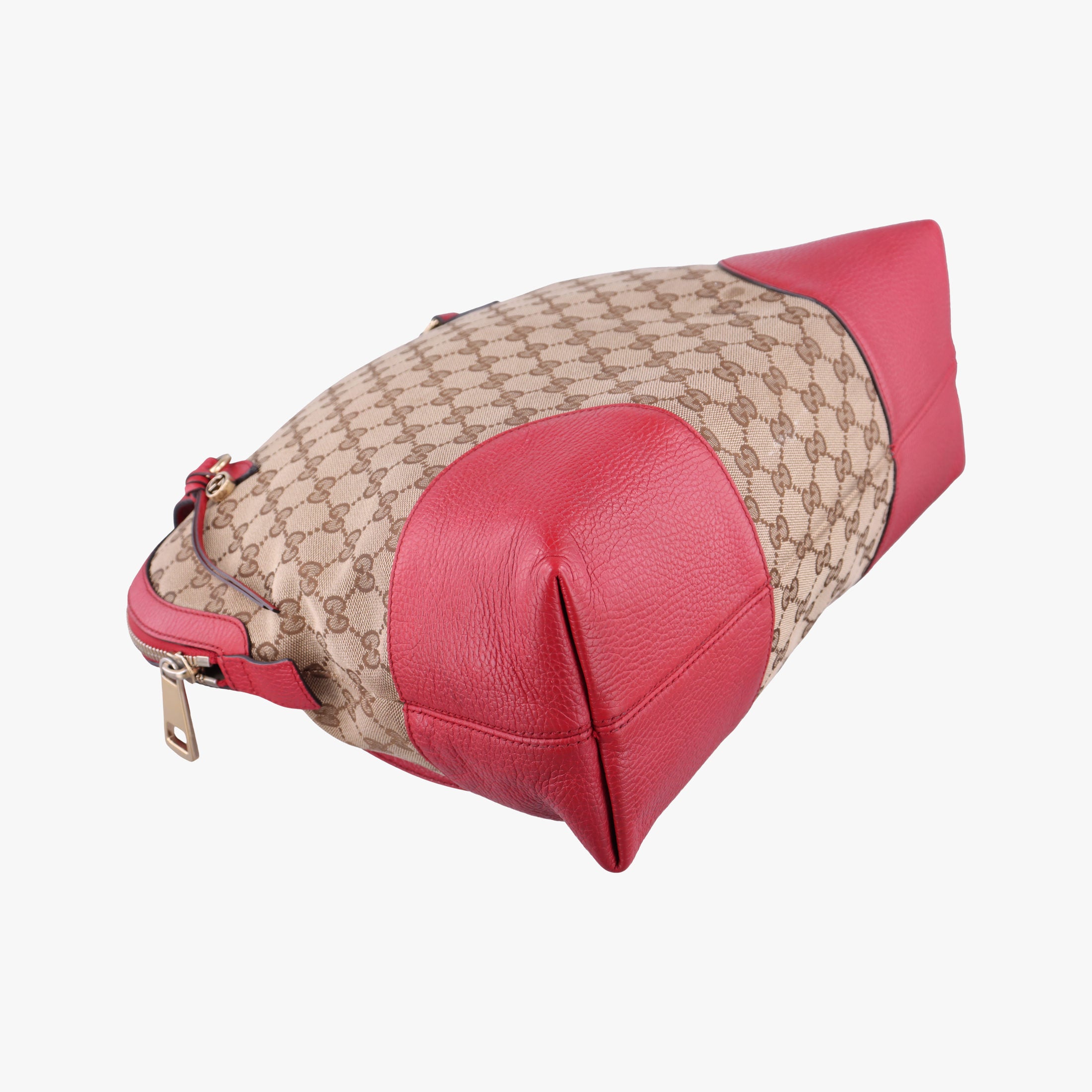 Vintage Gucci Guccissima Bree beige×red Canvas×Leather 449243 handbag | stylenewstar
