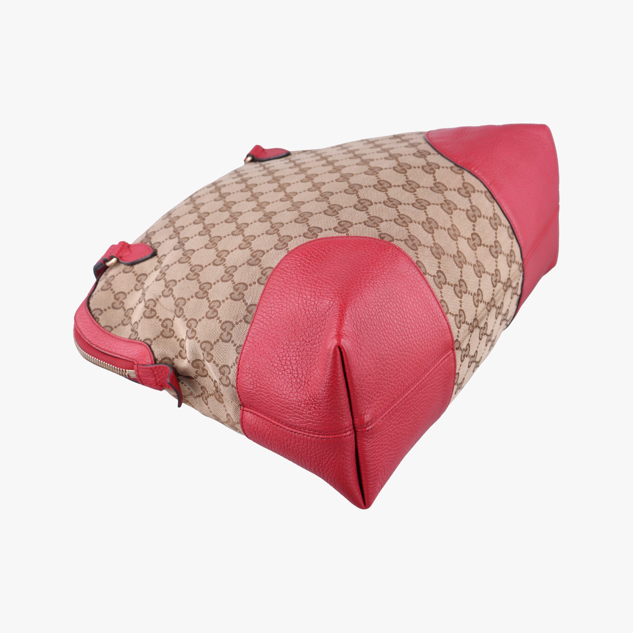 Vintage Gucci Guccissima Bree beige×red Canvas×Leather 449243 handbag | stylenewstar