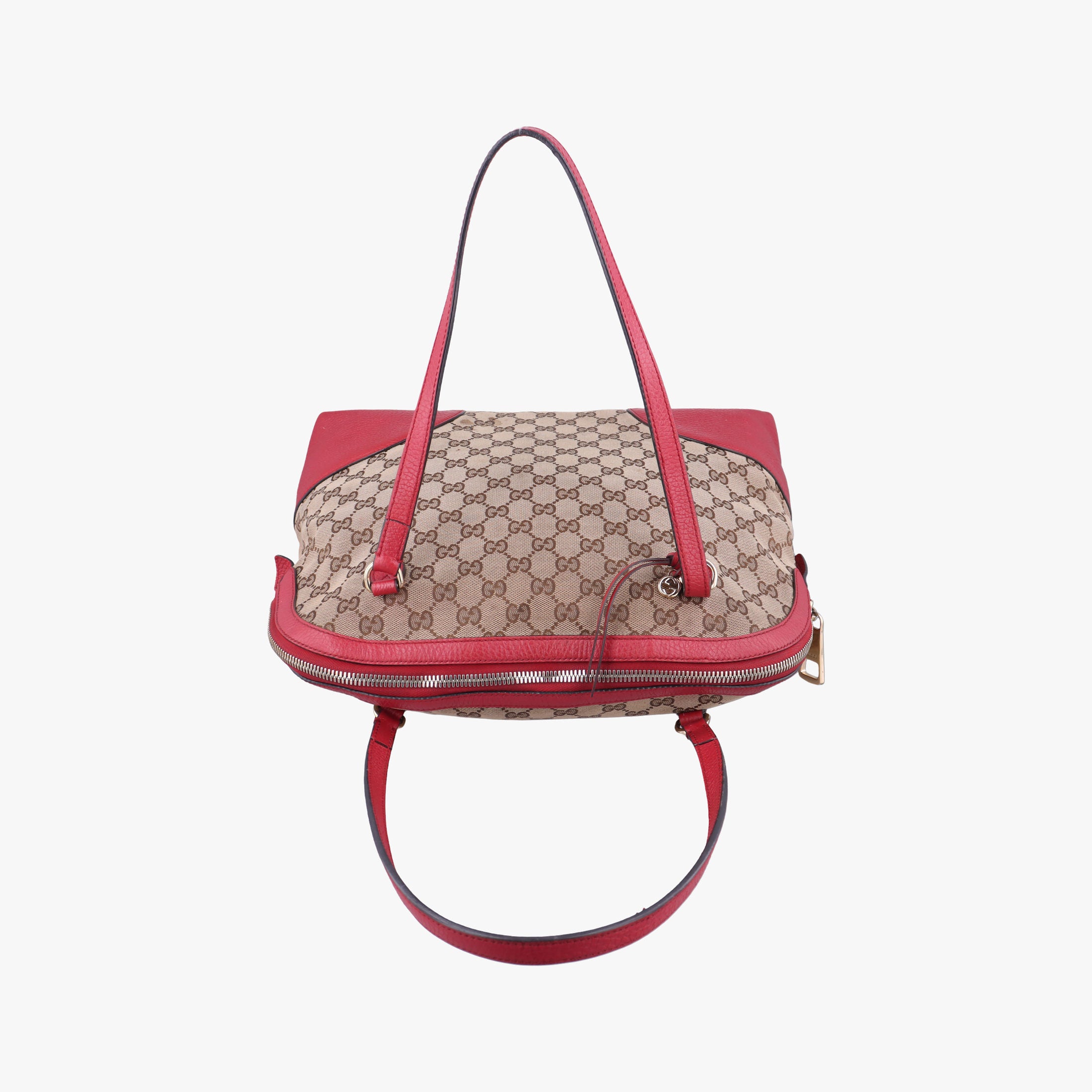 Vintage Gucci Guccissima Bree beige×red Canvas×Leather 449243 handbag | stylenewstar