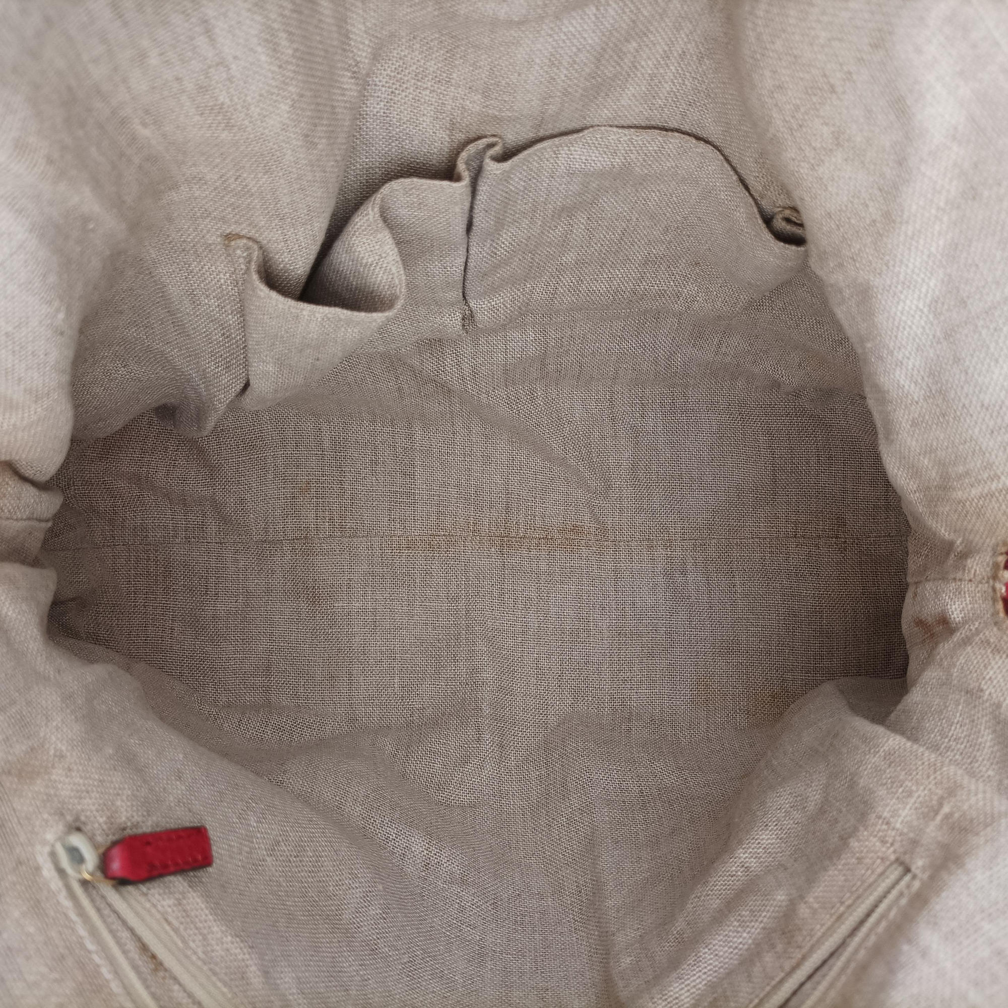 Vintage Gucci Guccissima Bree beige×red Canvas×Leather 449243 handbag | stylenewstar