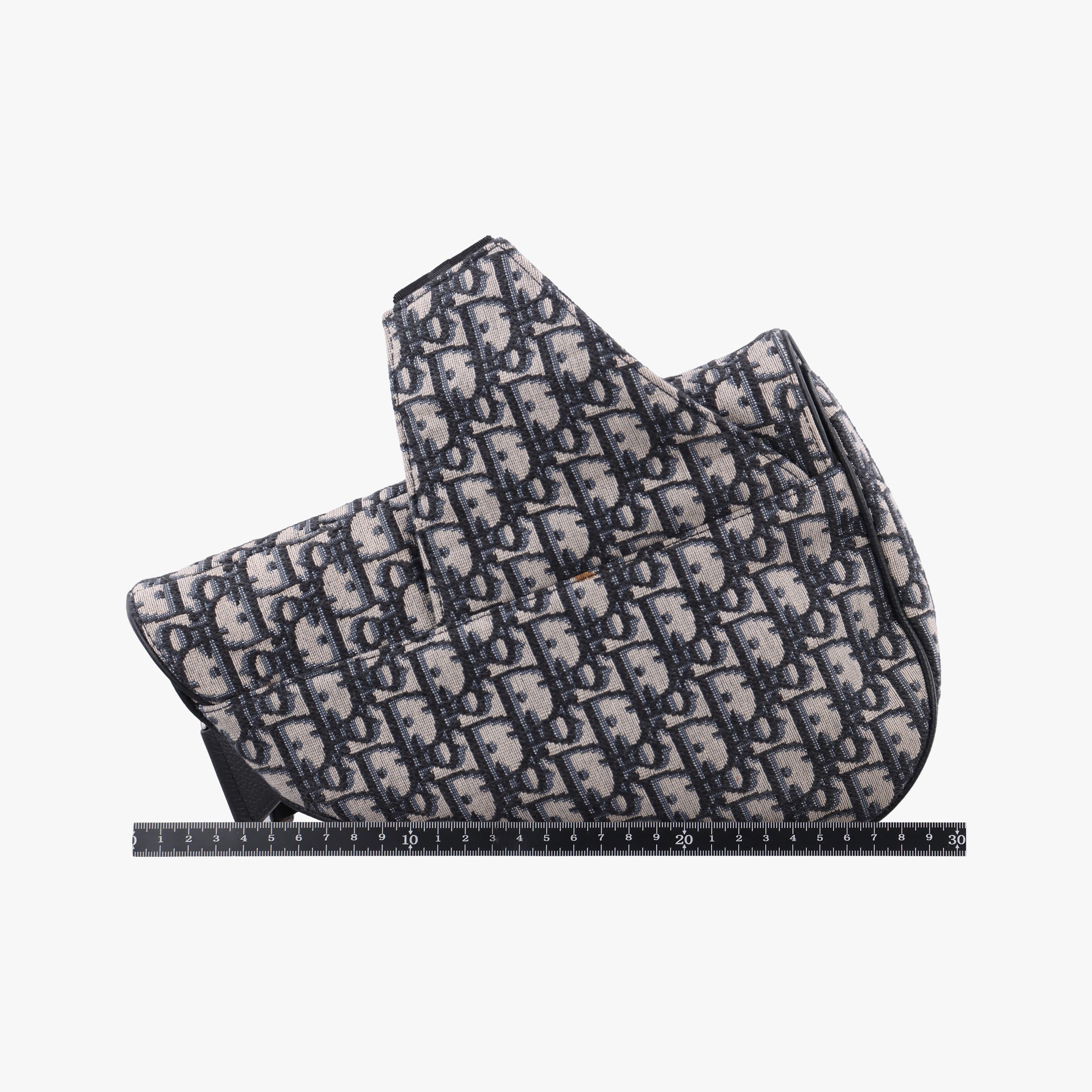 Vintage Christian Dior Saddlebags Gray×Navy Jacquard×Leather  crossbodybag | stylenewstar