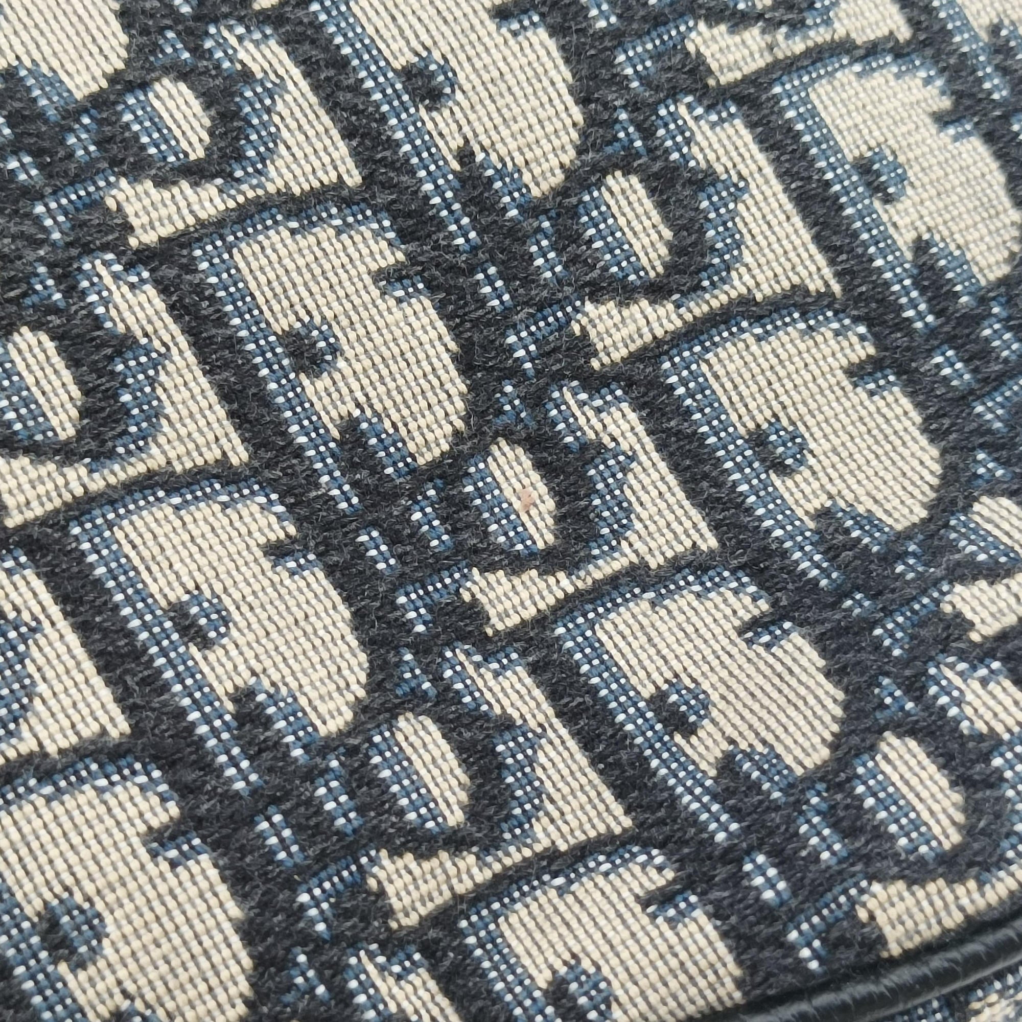 Vintage Christian Dior Saddlebags Gray×Navy Jacquard×Leather  crossbodybag | stylenewstar