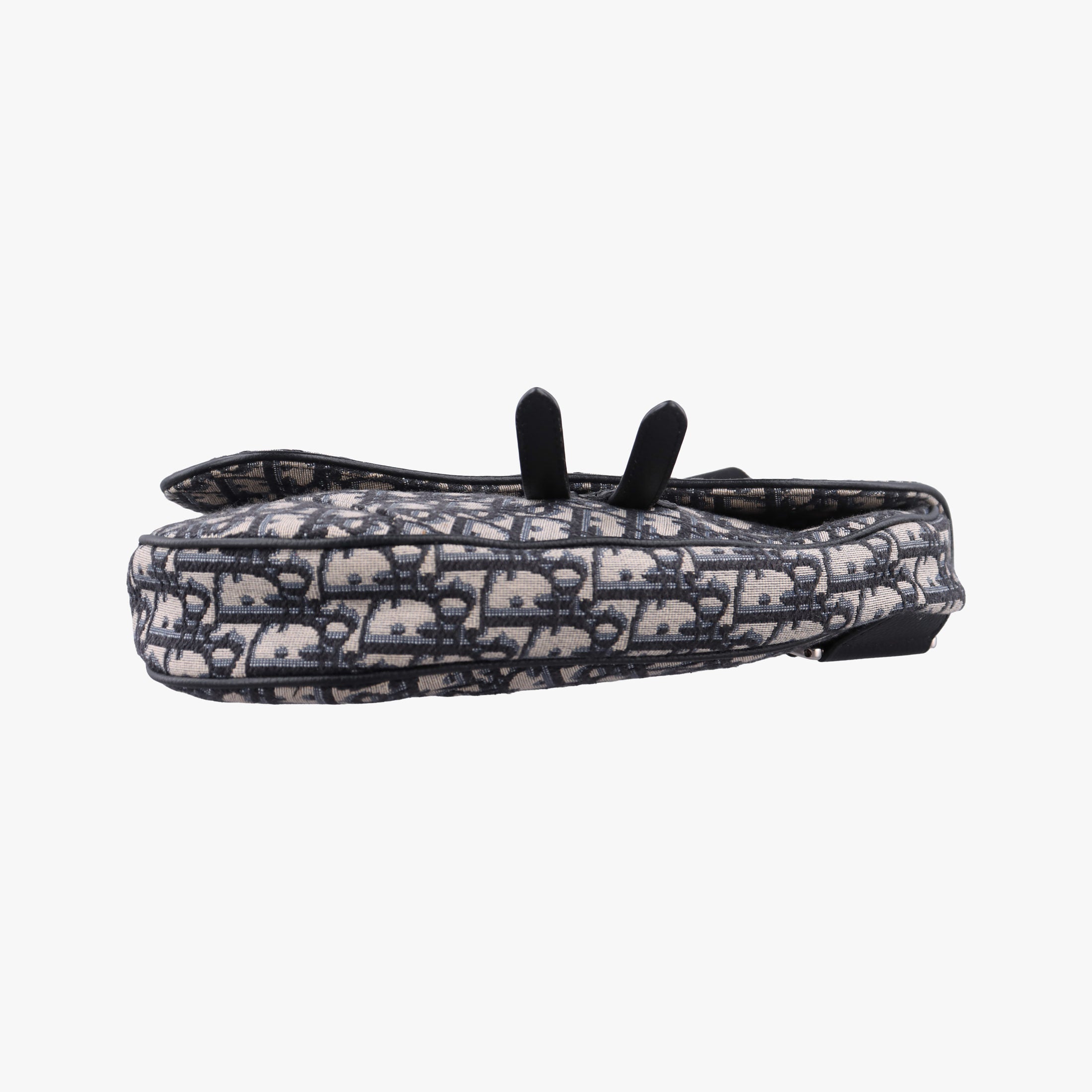 Vintage Christian Dior Saddlebags Gray×Navy Jacquard×Leather  crossbodybag | stylenewstar