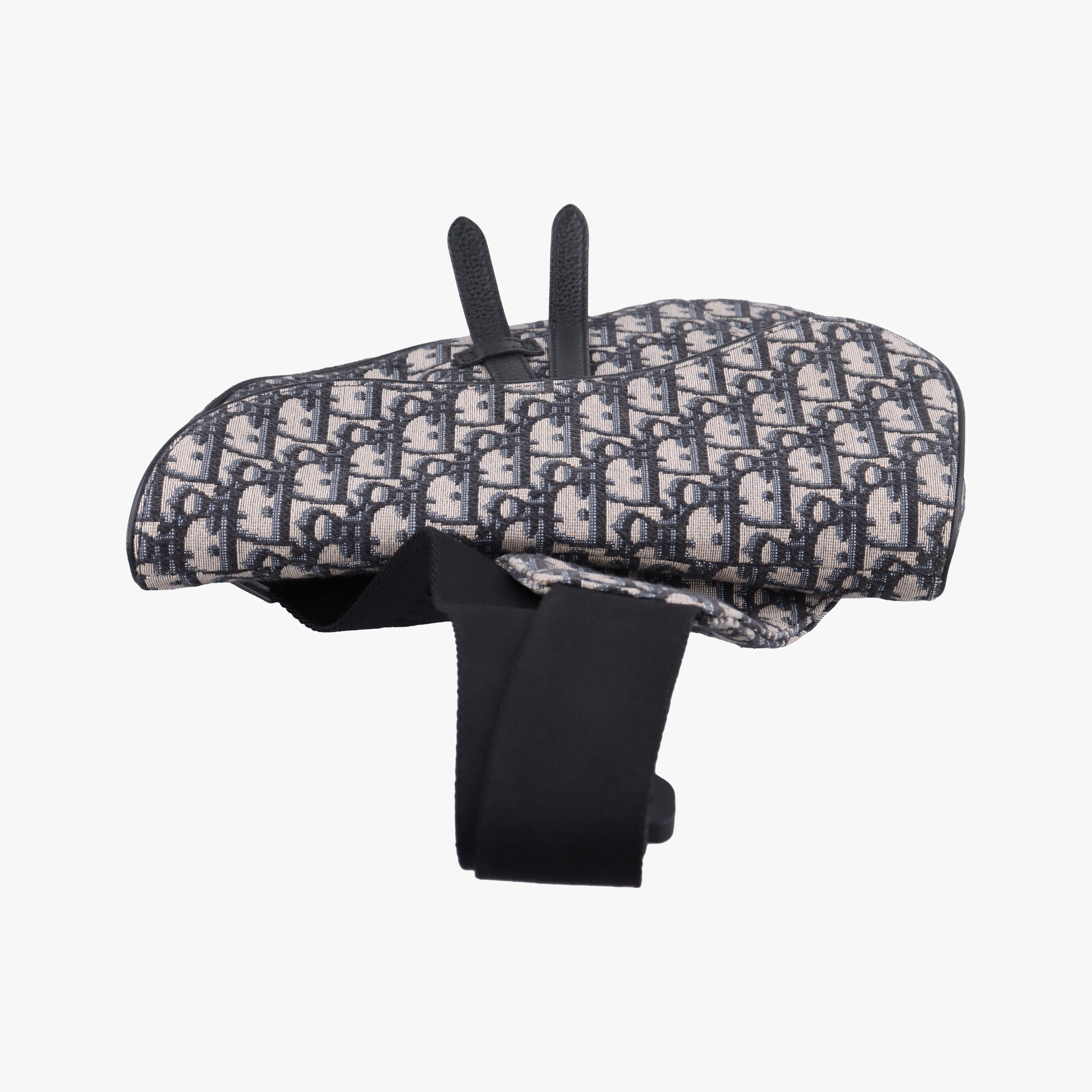Vintage Christian Dior Saddlebags Gray×Navy Jacquard×Leather  crossbodybag | stylenewstar