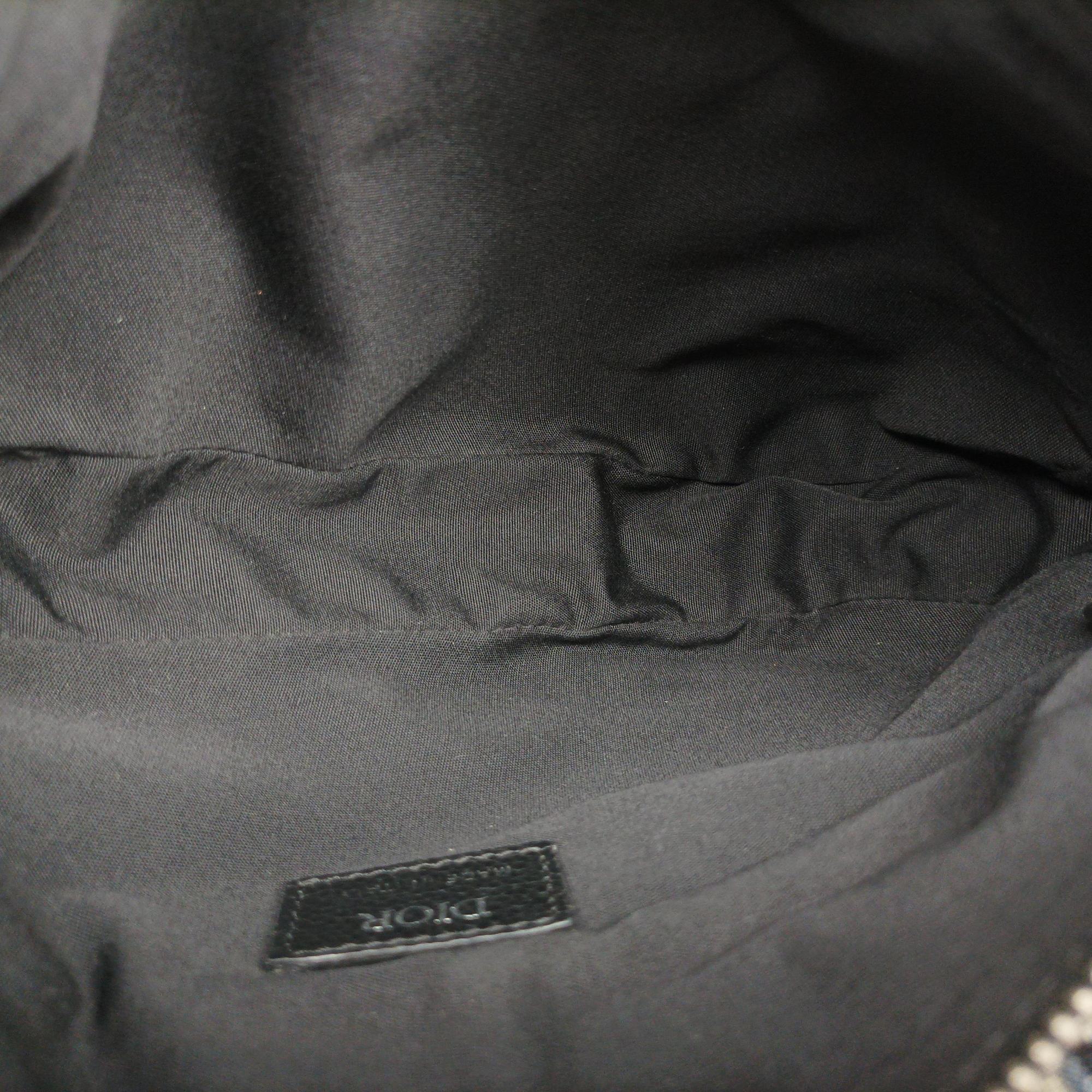 Vintage Christian Dior Saddlebags Gray×Navy Jacquard×Leather  crossbodybag | stylenewstar
