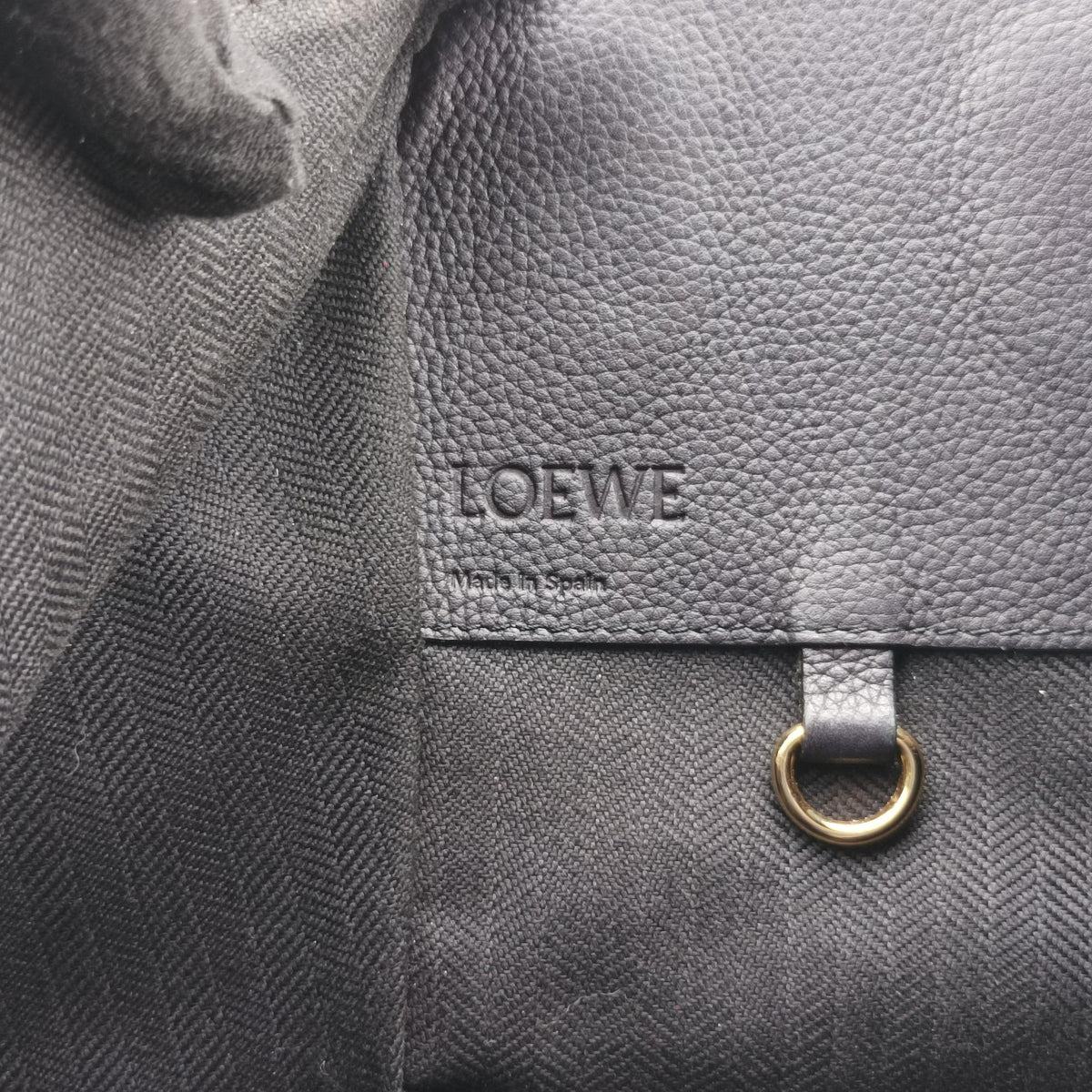 Pre-owned Loewe hammock Black leather  shoulderbag | stylenewstar