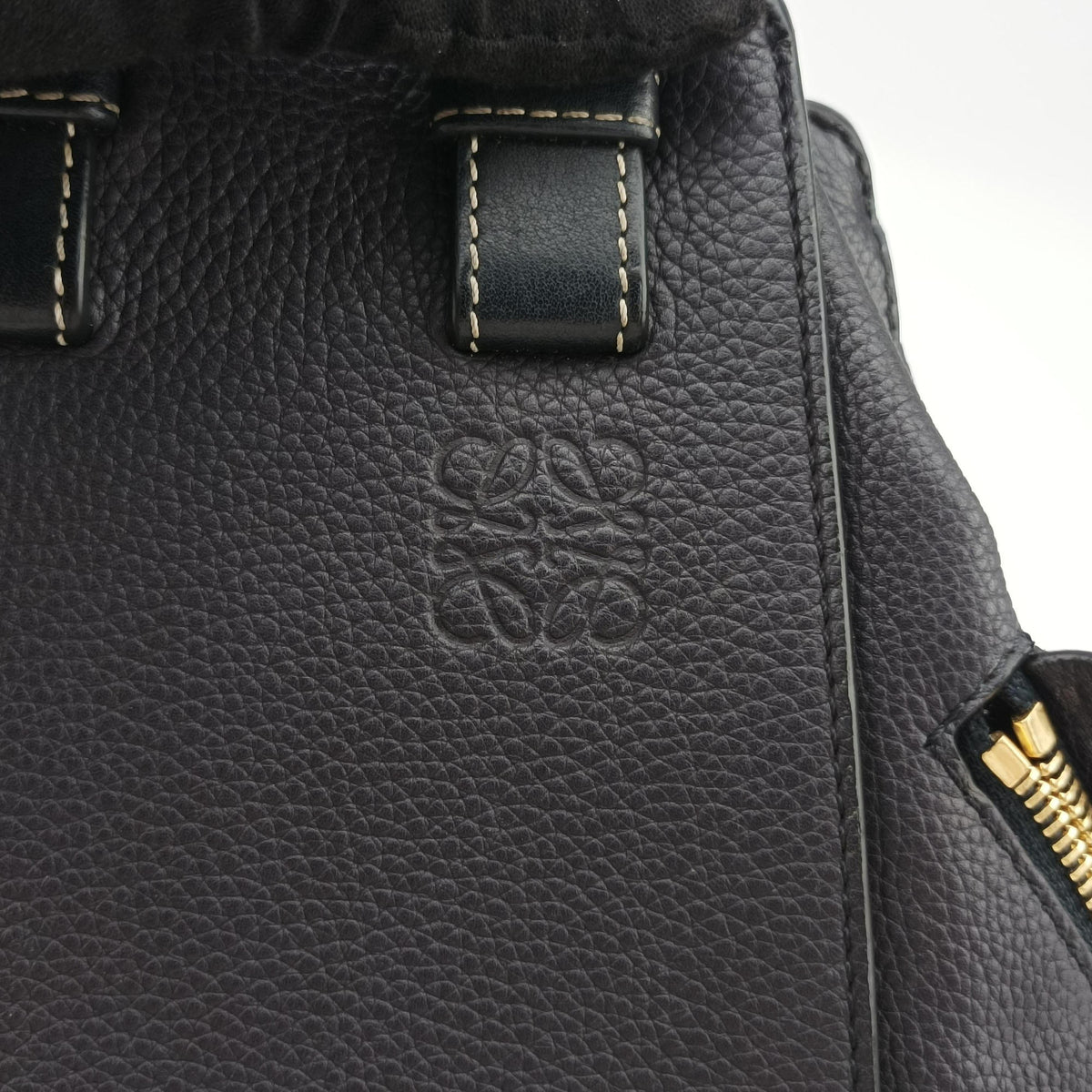 Pre-owned Loewe hammock Black leather  shoulderbag | stylenewstar