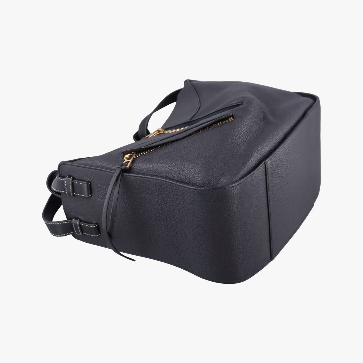 Pre-owned Loewe hammock Black leather  shoulderbag | stylenewstar
