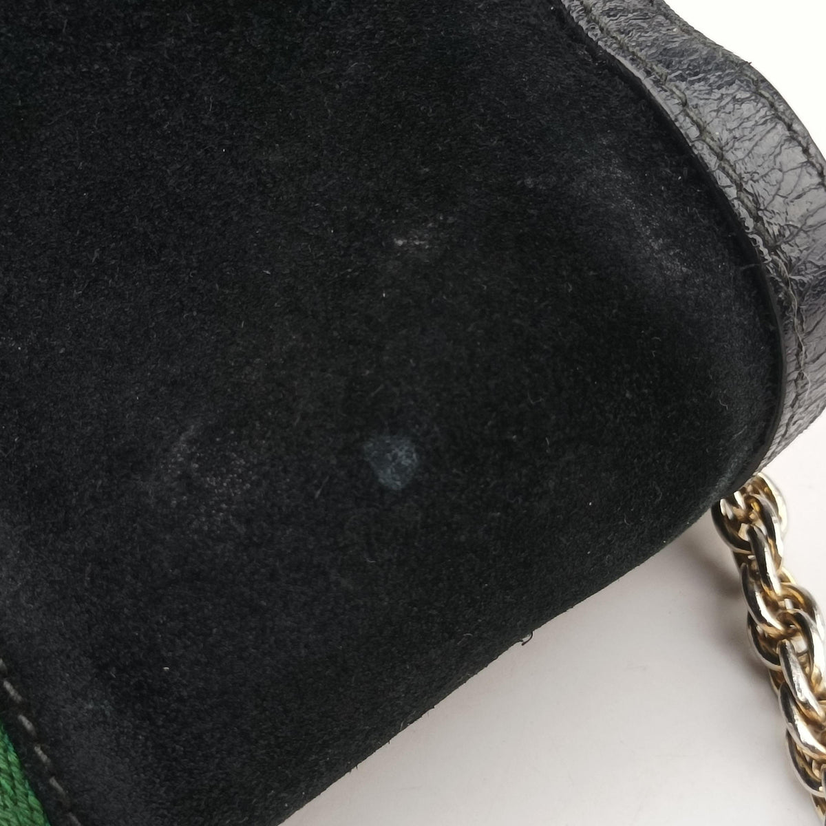 Pre-owned Gucci Ophidia Black Suede×leather 503877 shoulderbag | stylenewstar