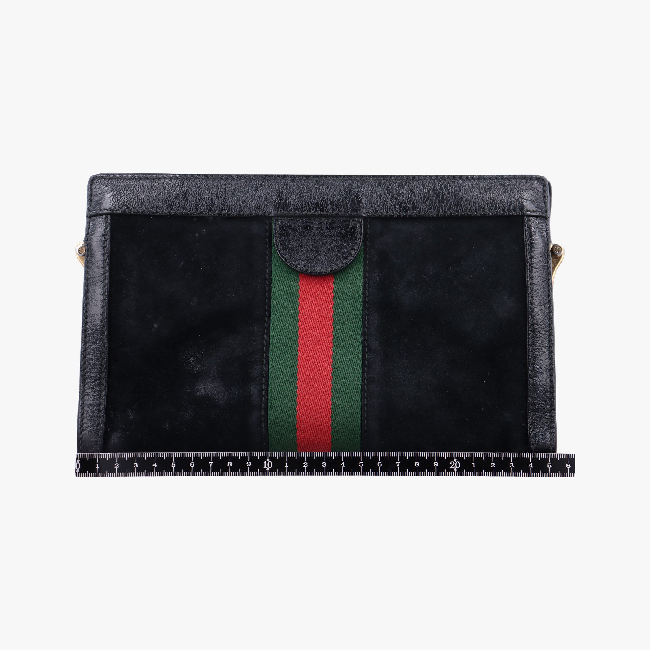 Pre-owned Gucci Ophidia Black Suede×leather 503877 shoulderbag | stylenewstar