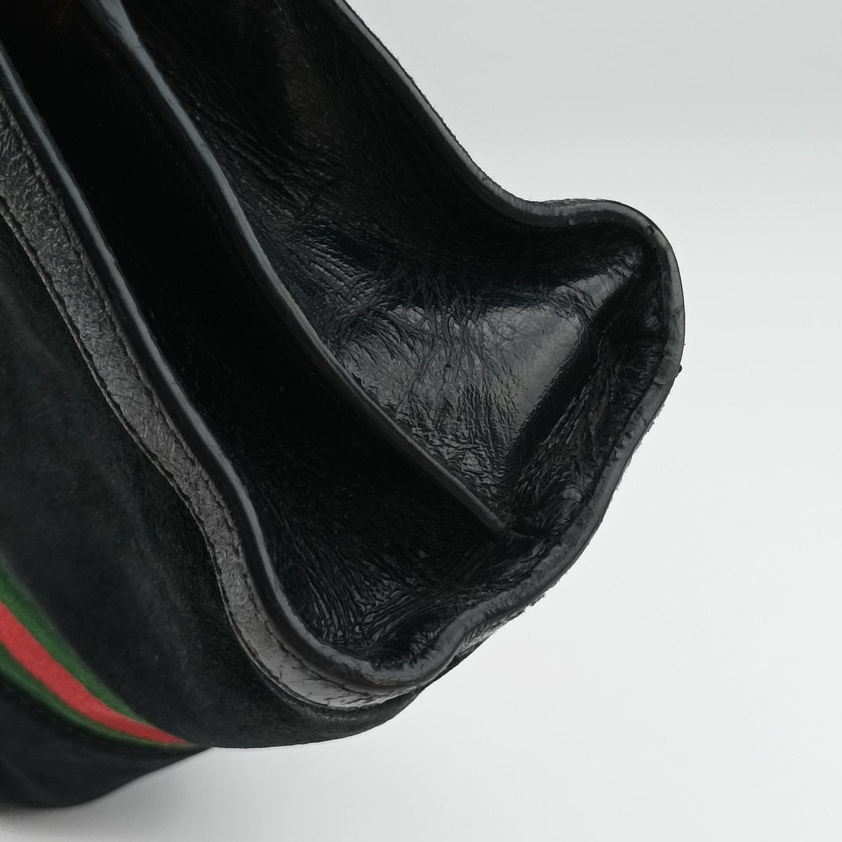 Pre-owned Gucci Ophidia Black Suede×leather 503877 shoulderbag | stylenewstar