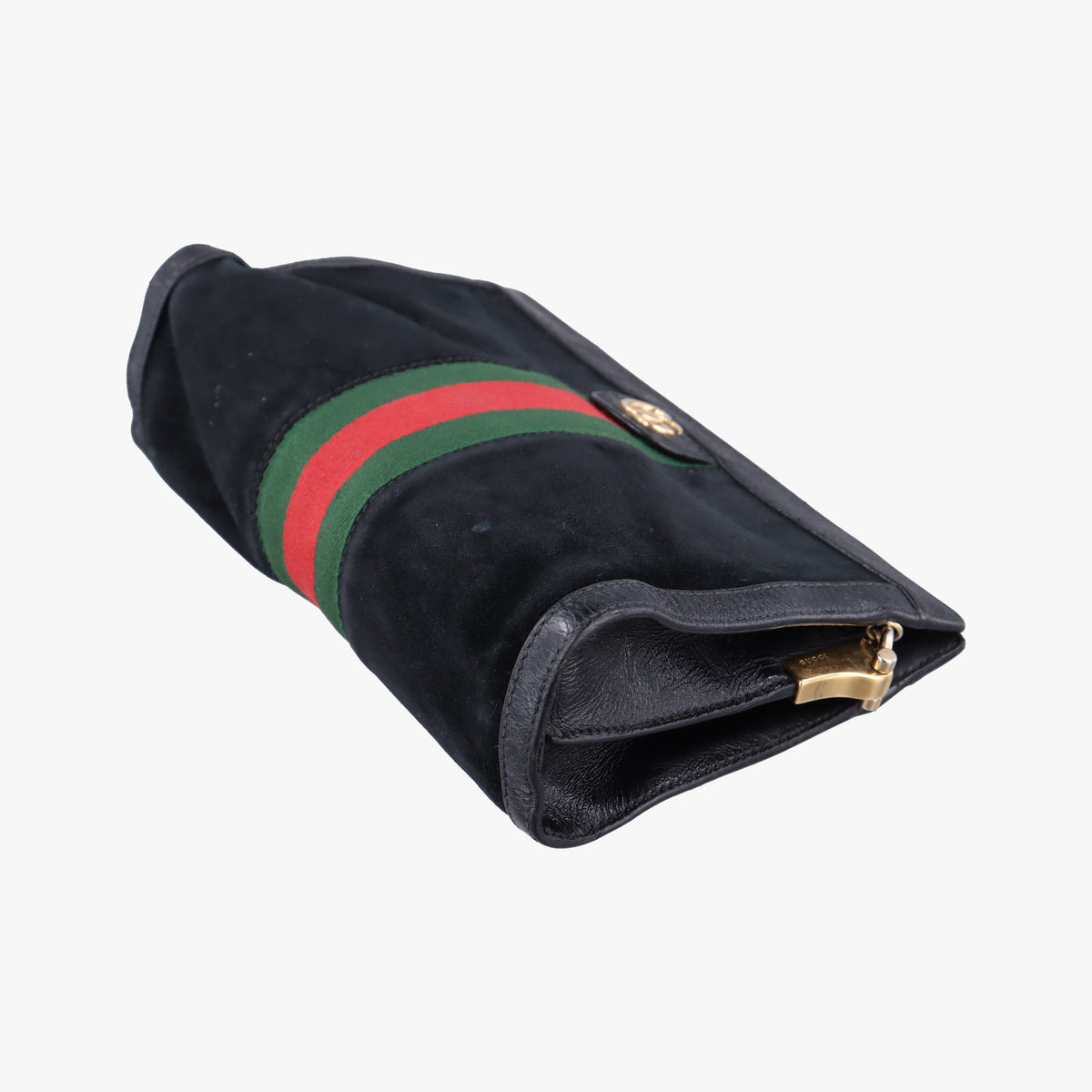 Pre-owned Gucci Ophidia Black Suede×leather 503877 shoulderbag | stylenewstar