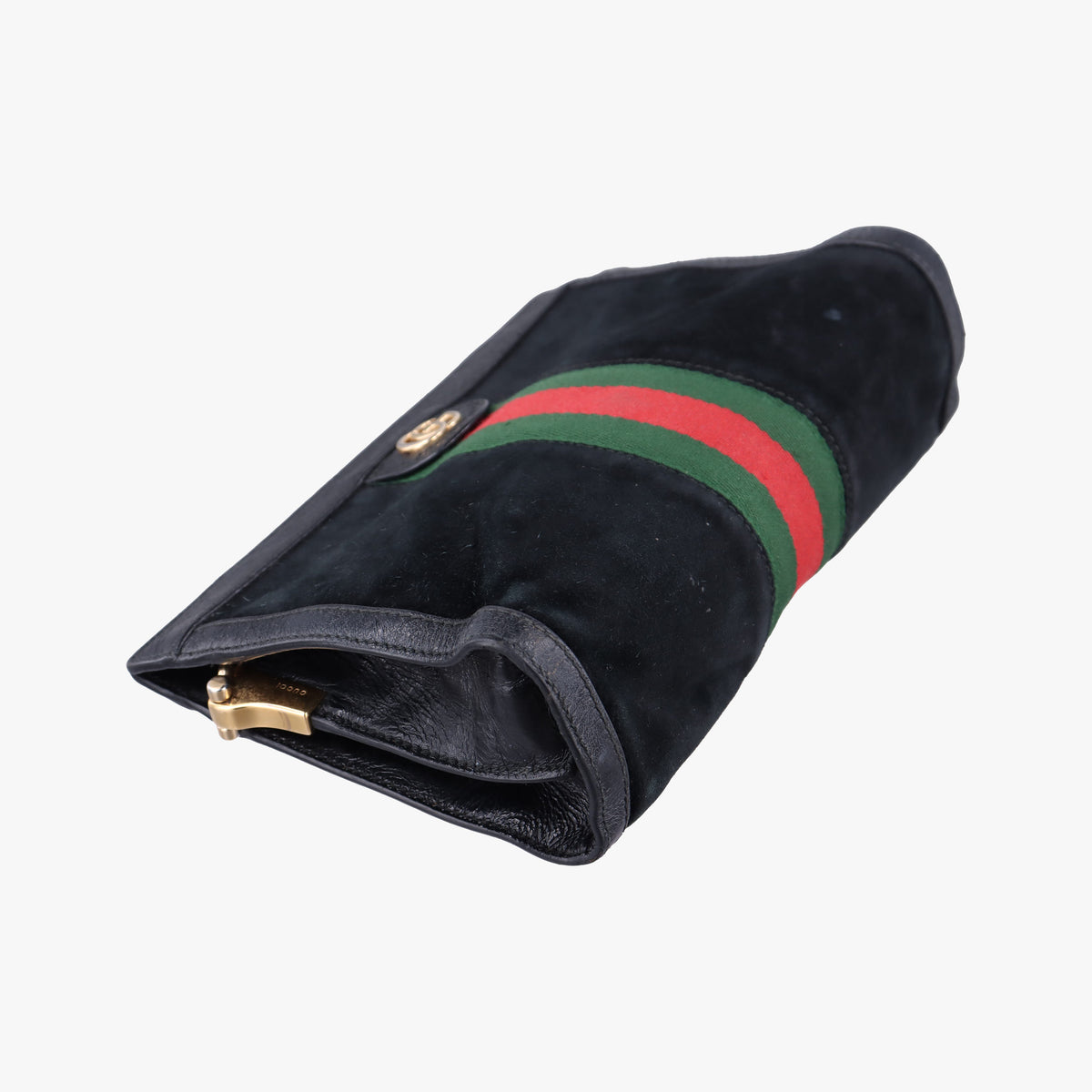 Pre-owned Gucci Ophidia Black Suede×leather 503877 shoulderbag | stylenewstar