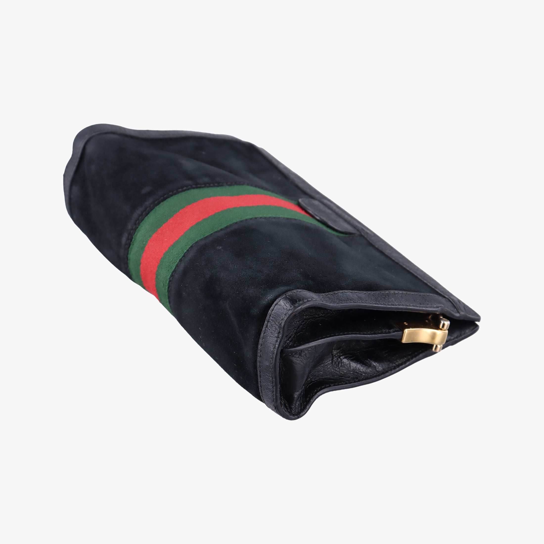 Pre-owned Gucci Ophidia Black Suede×leather 503877 shoulderbag | stylenewstar