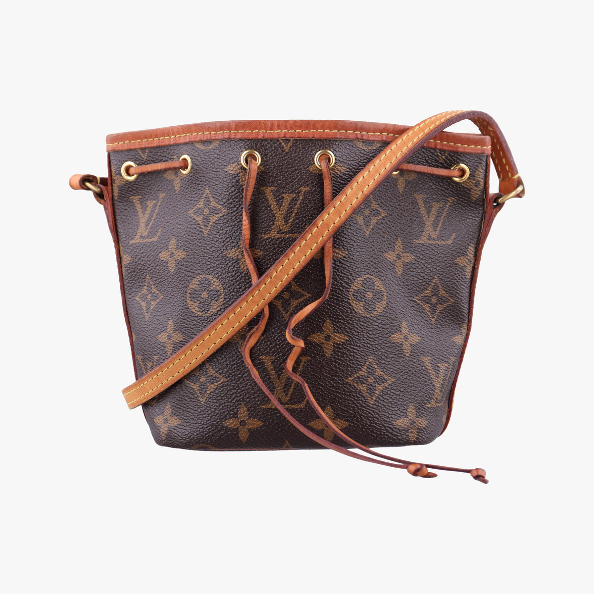 Pre-owned Louis Vuitton Nano Noe Brown Monogram canvas M41346 shoulderbag | stylenewstar