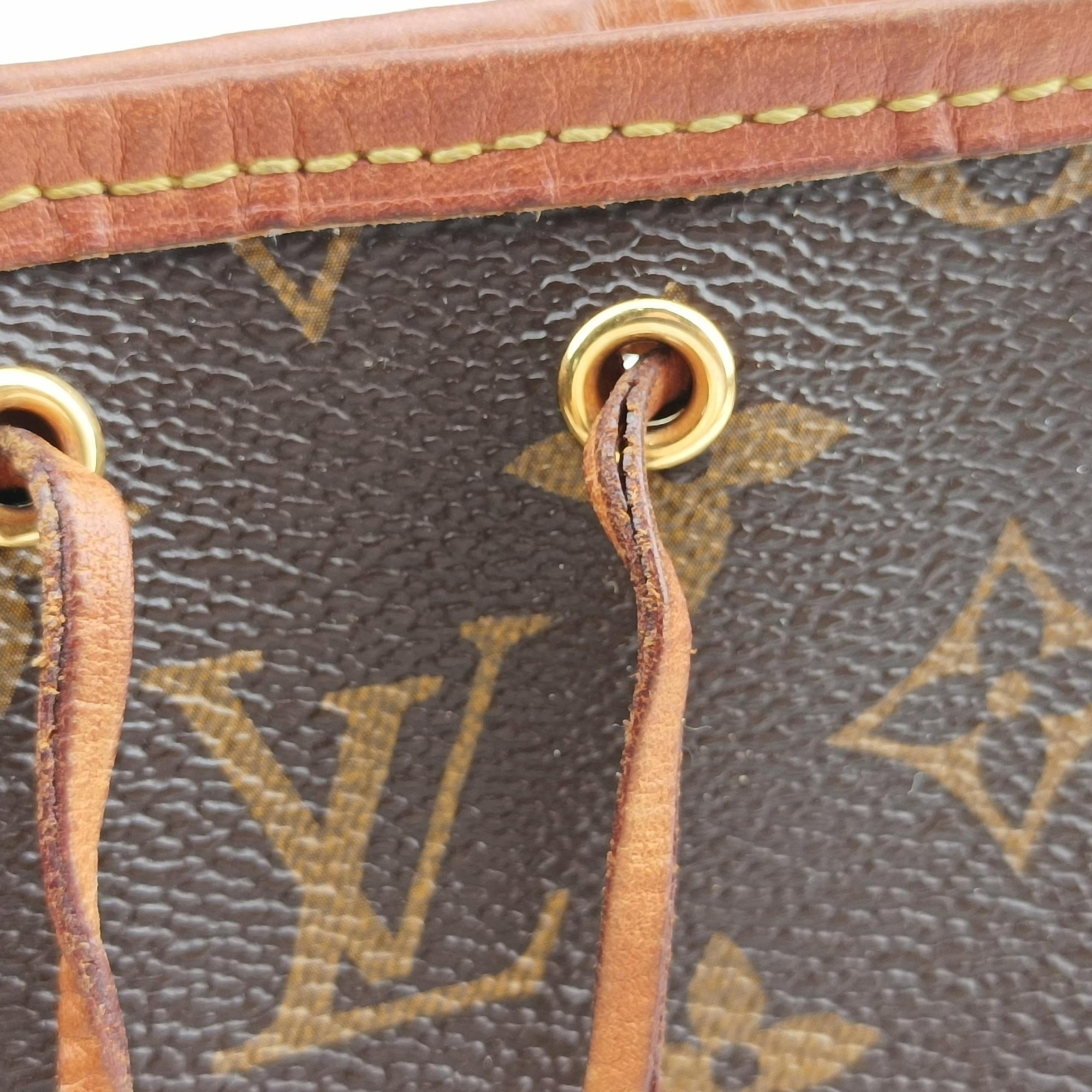 Pre-owned Louis Vuitton Nano Noe Brown Monogram canvas M41346 shoulderbag | stylenewstar