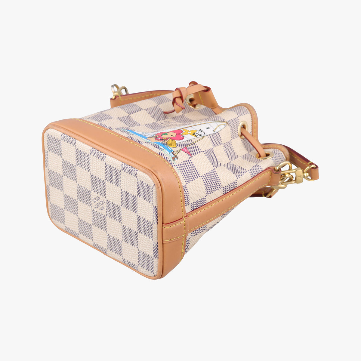 Pre-owned Louis Vuitton Vivienne Nano Noe AZUR Damier Canvas N40511 shoulderbag | stylenewstar