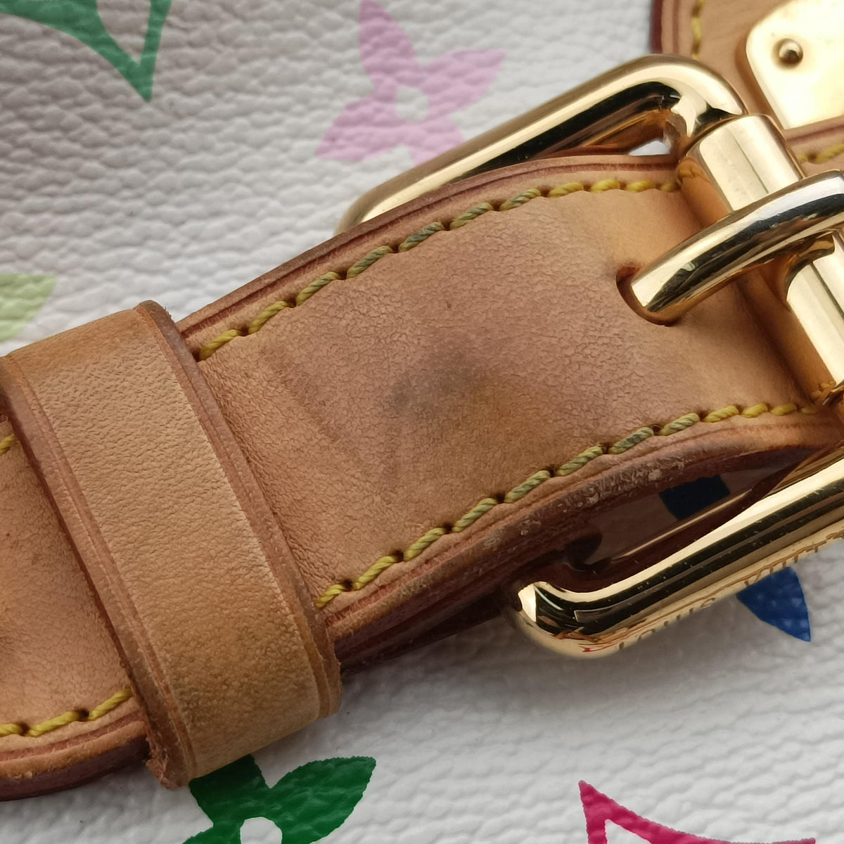 Pre-owned Louis Vuitton CLAUDIA white Monogram Multicolor M40193 shoulderbag | stylenewstar