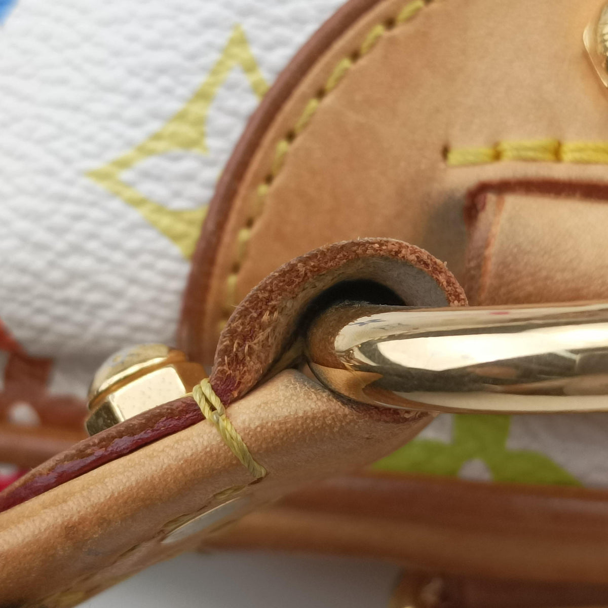 Pre-owned Louis Vuitton CLAUDIA white Monogram Multicolor M40193 shoulderbag | stylenewstar
