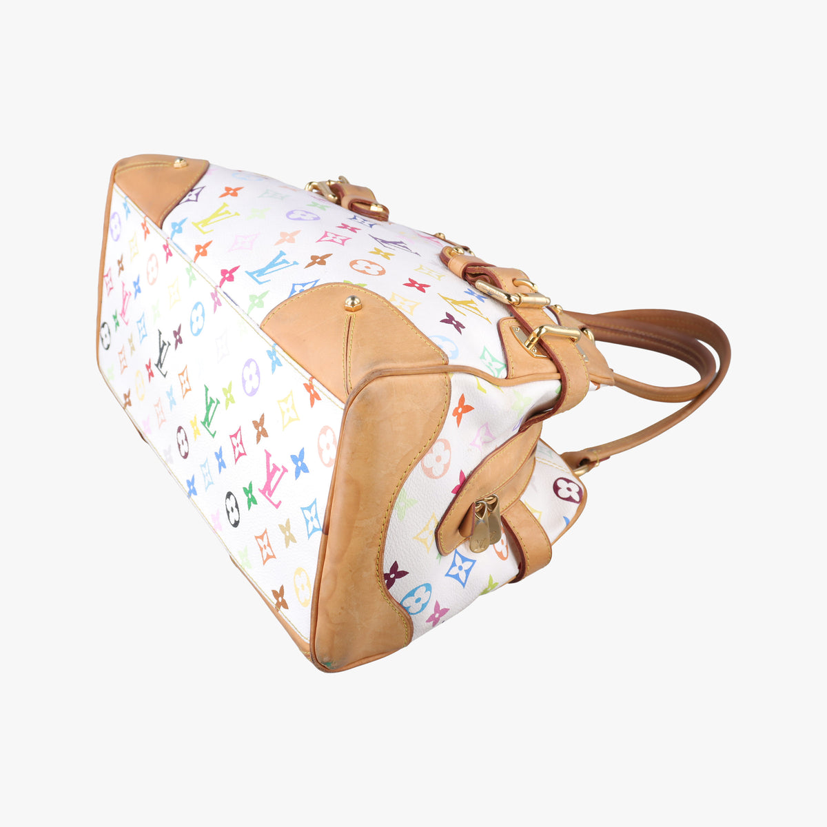 Pre-owned Louis Vuitton CLAUDIA white Monogram Multicolor M40193 shoulderbag | stylenewstar