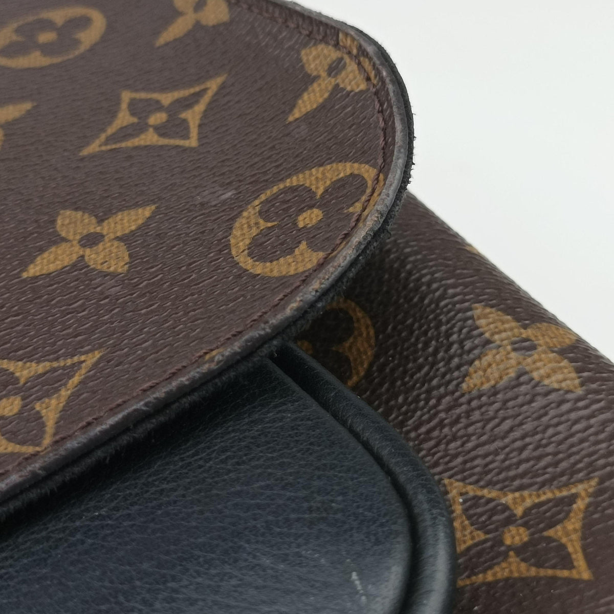 Pre-owned Louis Vuitton MARIGNAN brown×black Monogram Canvas×calf leather M44259 shoulderbag | stylenewstar