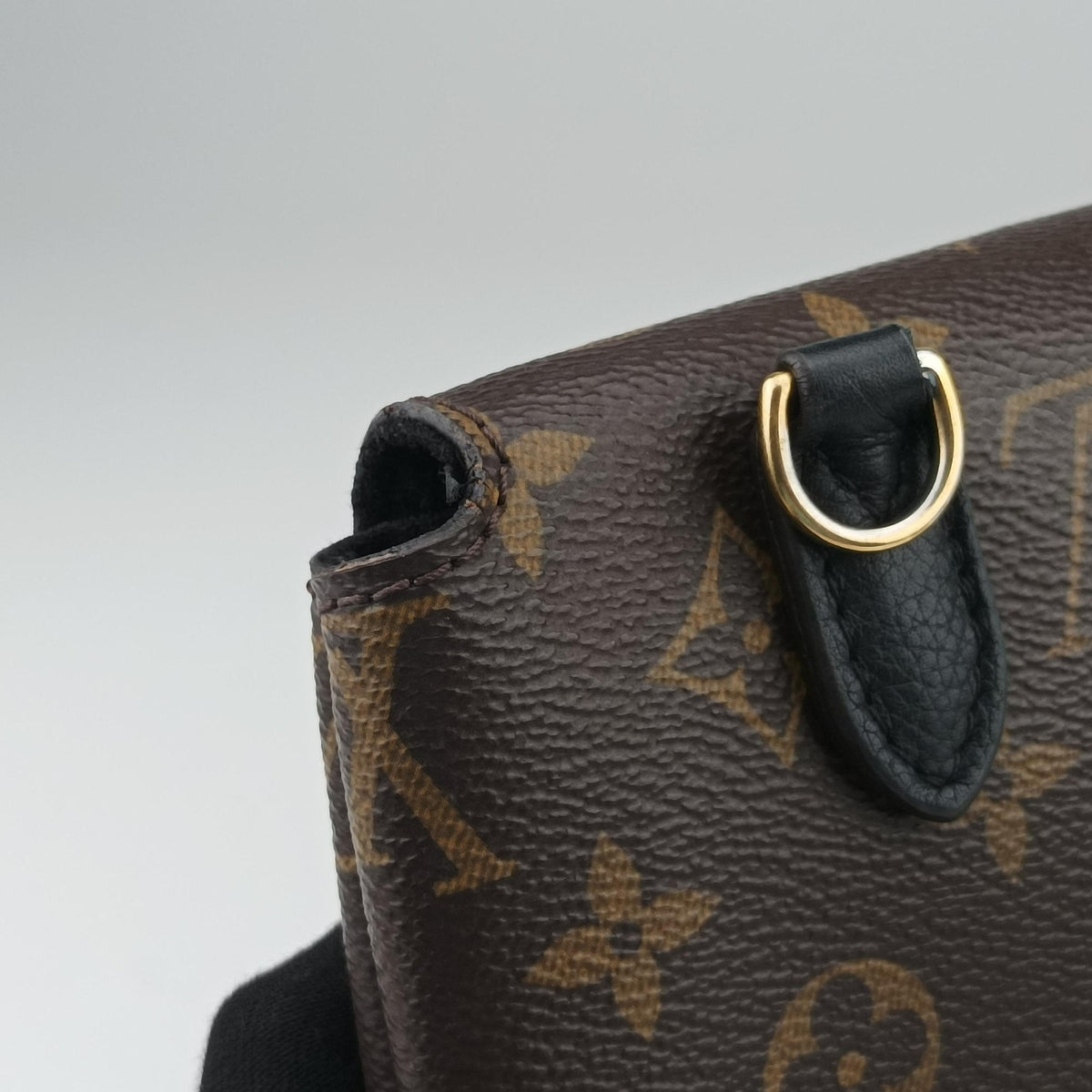 Pre-owned Louis Vuitton MARIGNAN brown×black Monogram Canvas×calf leather M44259 shoulderbag | stylenewstar