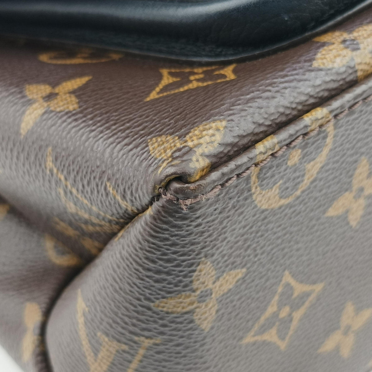 Pre-owned Louis Vuitton MARIGNAN brown×black Monogram Canvas×calf leather M44259 shoulderbag | stylenewstar