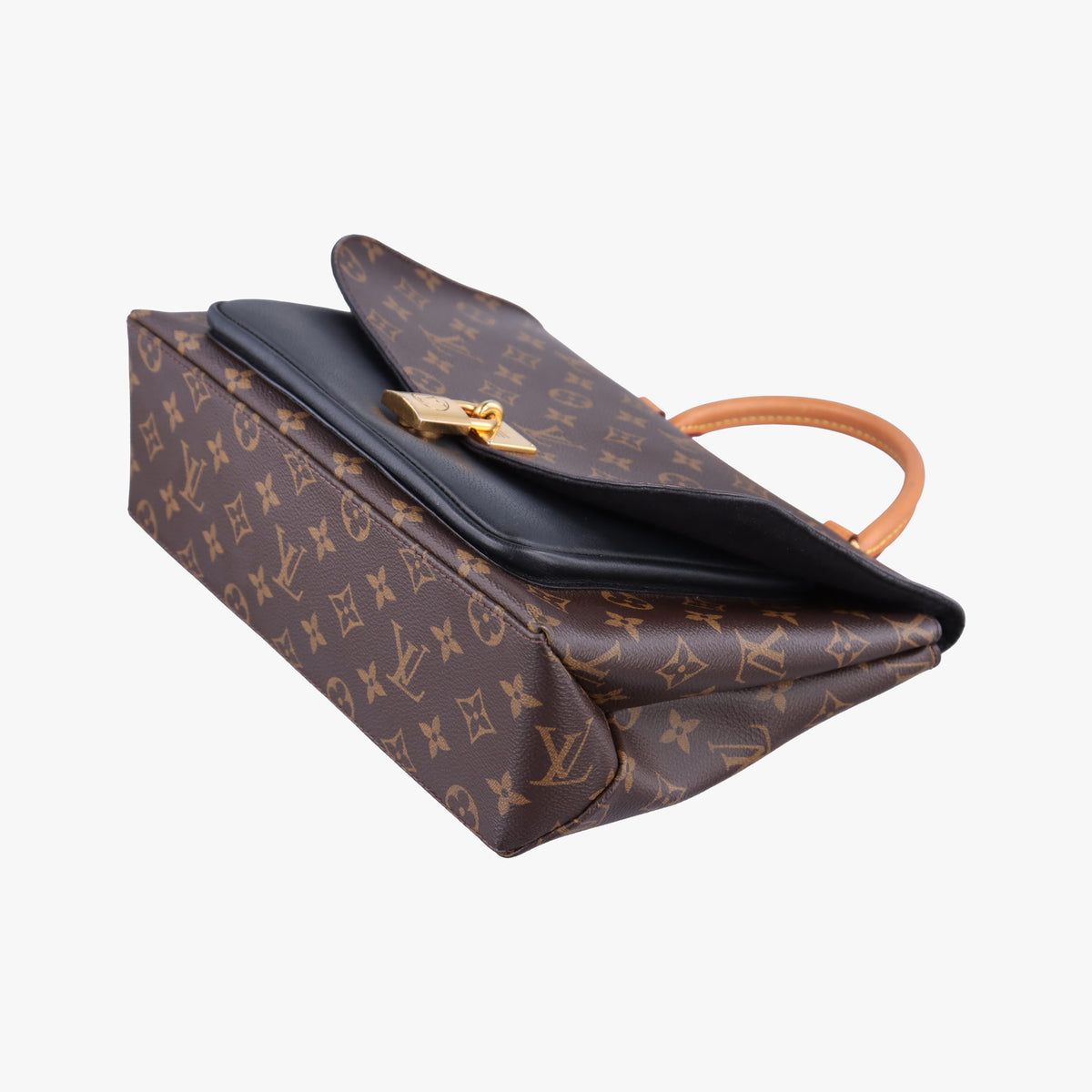 Pre-owned Louis Vuitton MARIGNAN brown×black Monogram Canvas×calf leather M44259 shoulderbag | stylenewstar