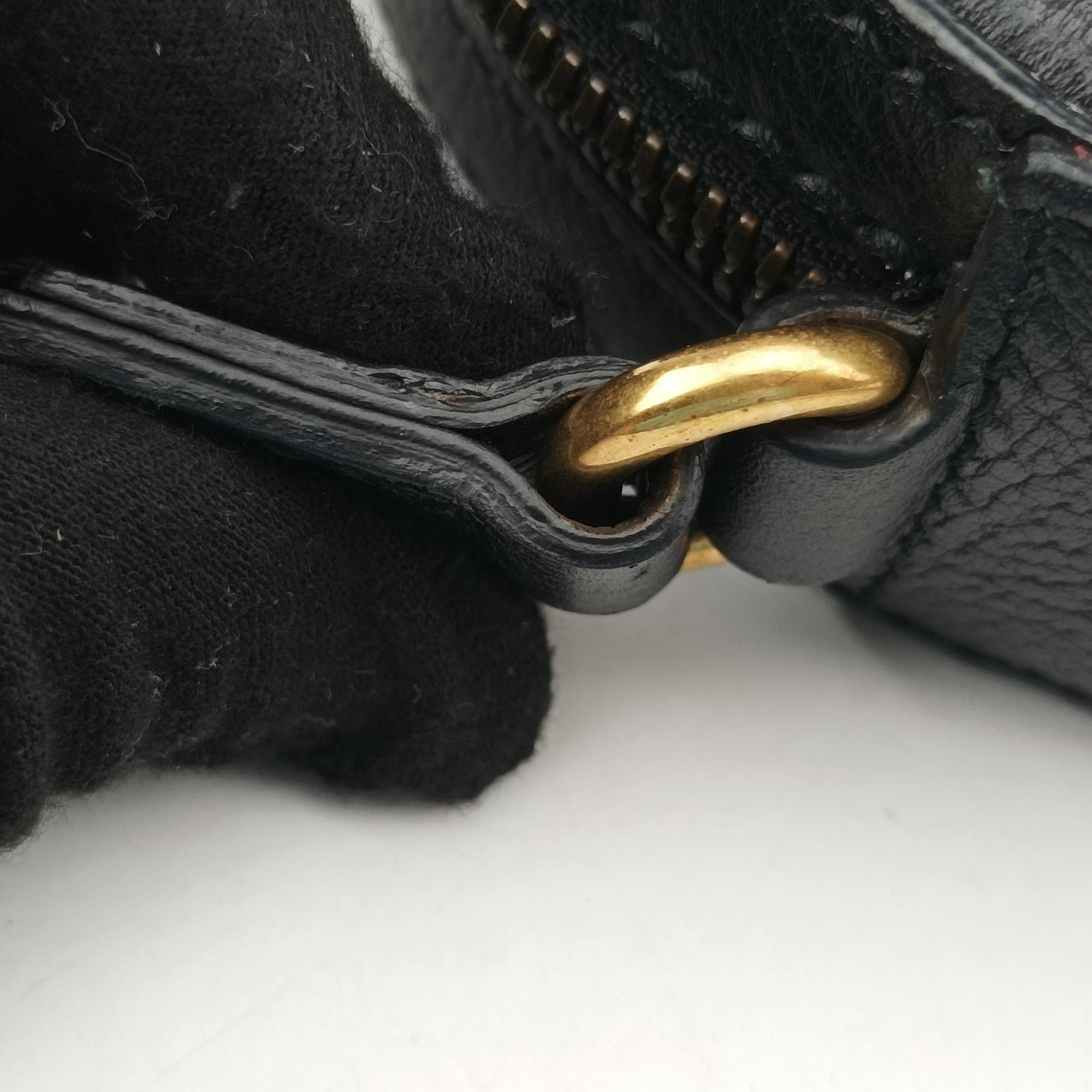 Pre-owned Gucci Ophidia Red×black Velour×leather 574978 shoulderbag | stylenewstar