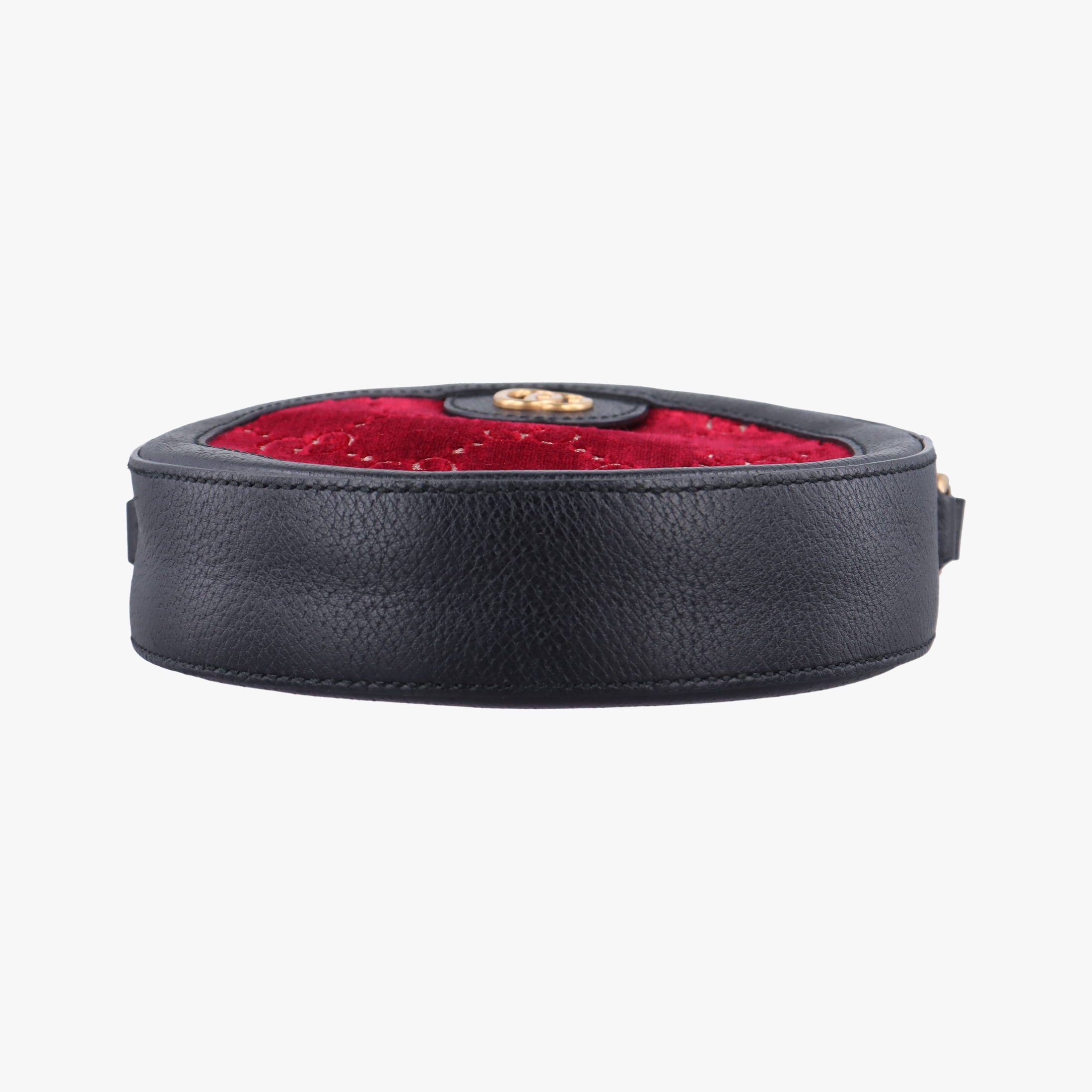Pre-owned Gucci Ophidia Red×black Velour×leather 574978 shoulderbag | stylenewstar