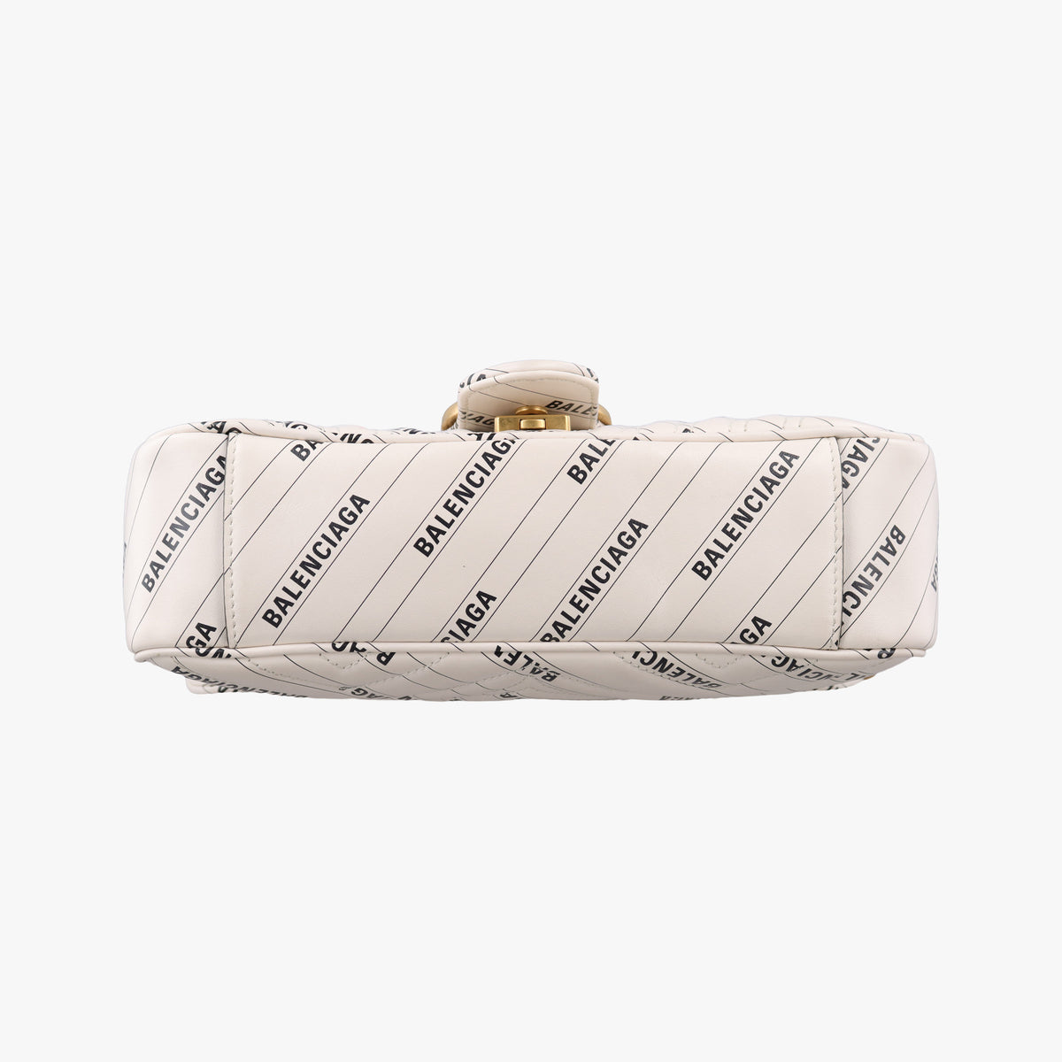 Pre-owned Gucci The Hacker Project GG Marmont White Leather 443497 shoulderbag | stylenewstar