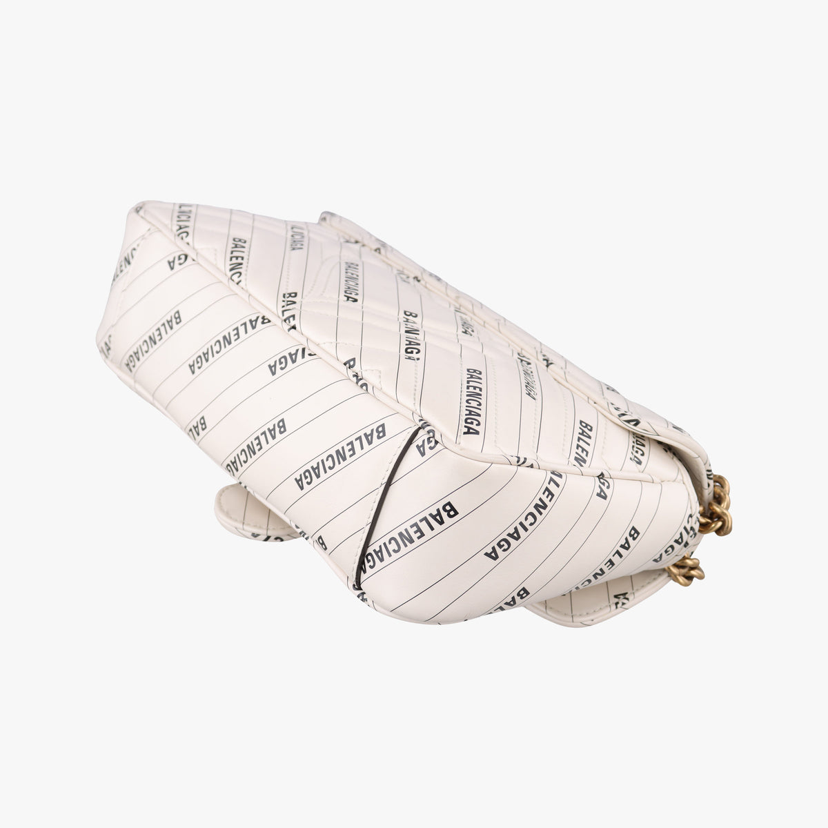 Pre-owned Gucci The Hacker Project GG Marmont White Leather 443497 shoulderbag | stylenewstar