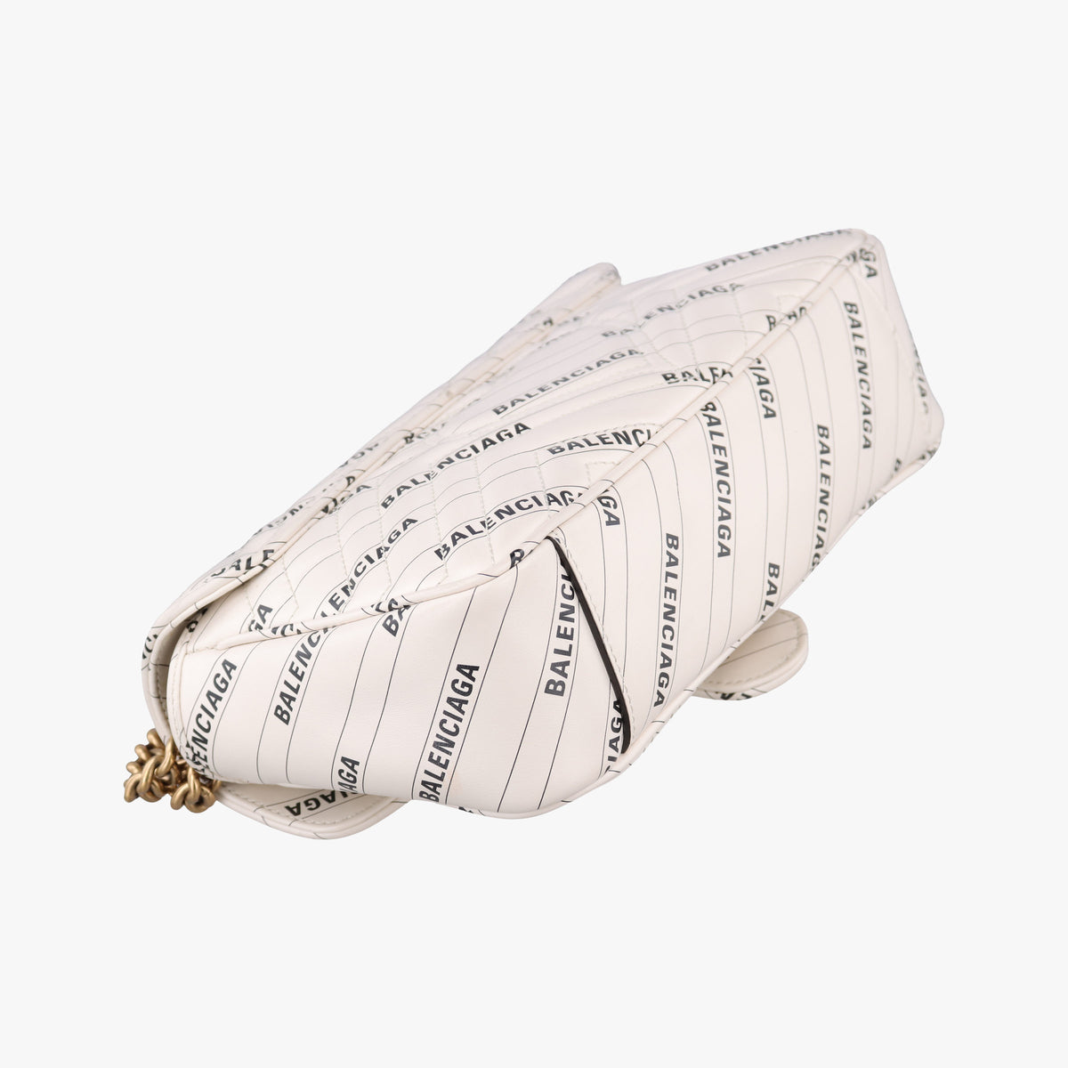 Pre-owned Gucci The Hacker Project GG Marmont White Leather 443497 shoulderbag | stylenewstar